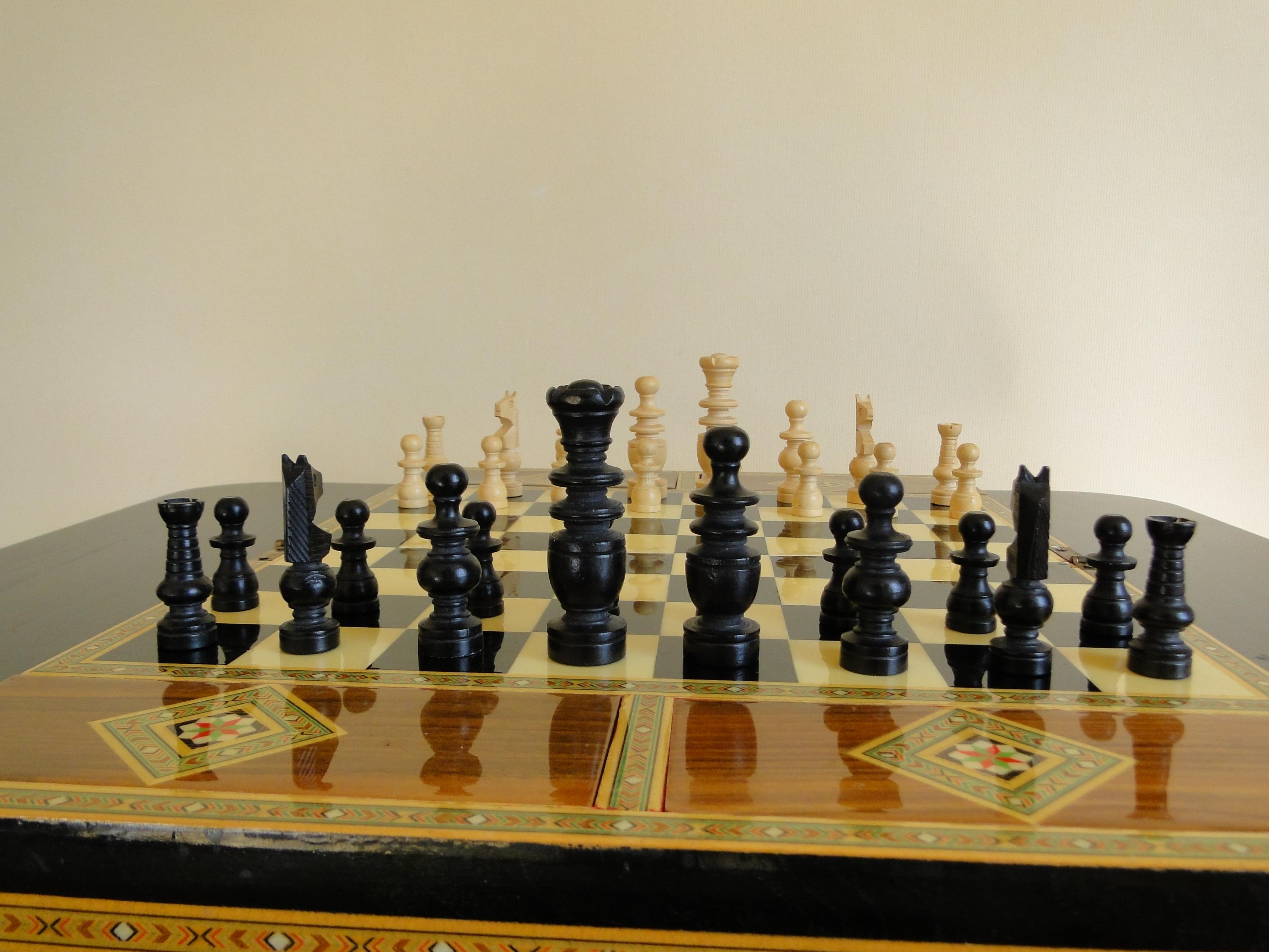 Syrian Inlaid Mosaic Chess Wooden Game Board Box 5