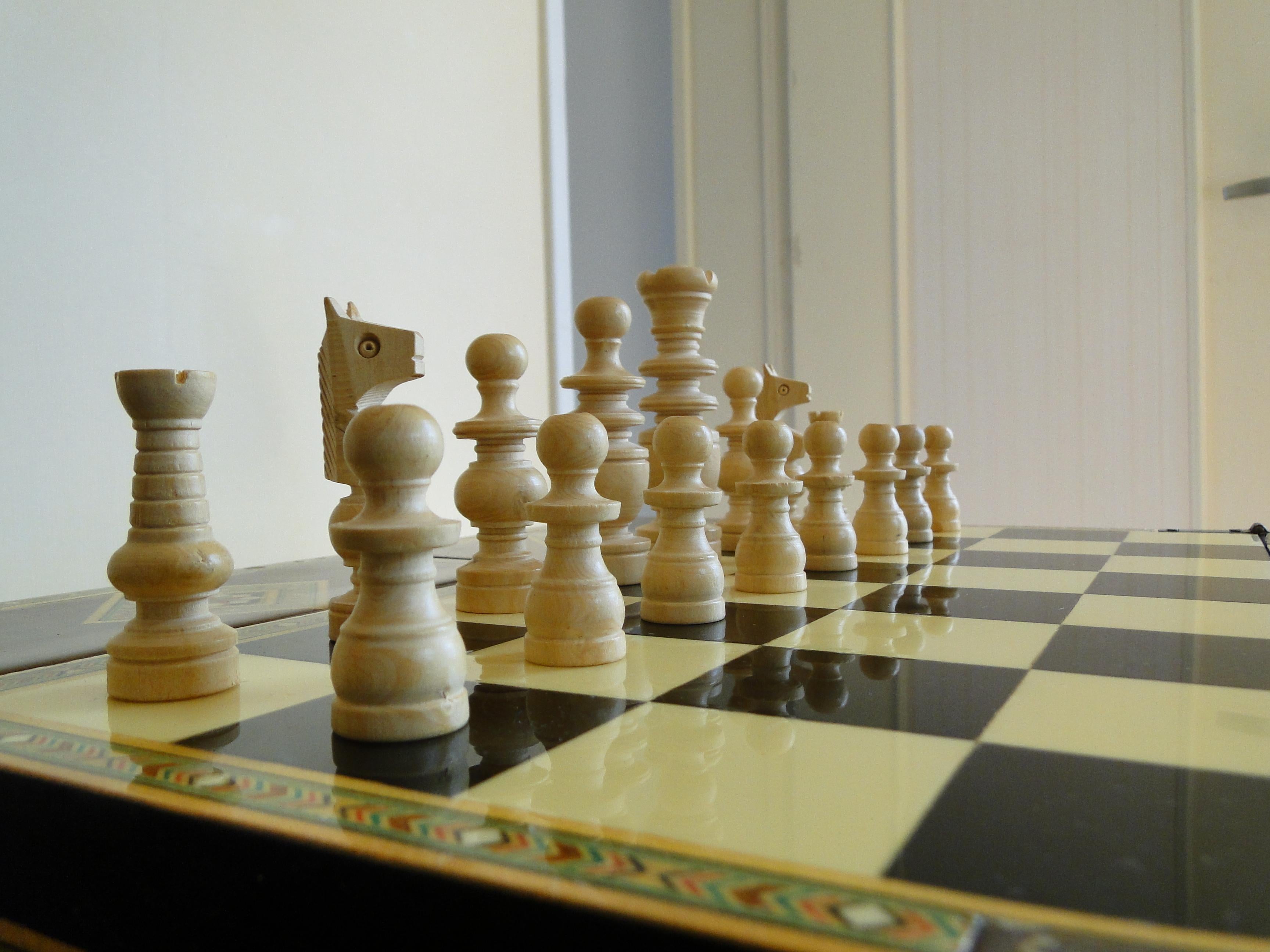 Syrian Inlaid Mosaic Chess Wooden Game Board Box 8
