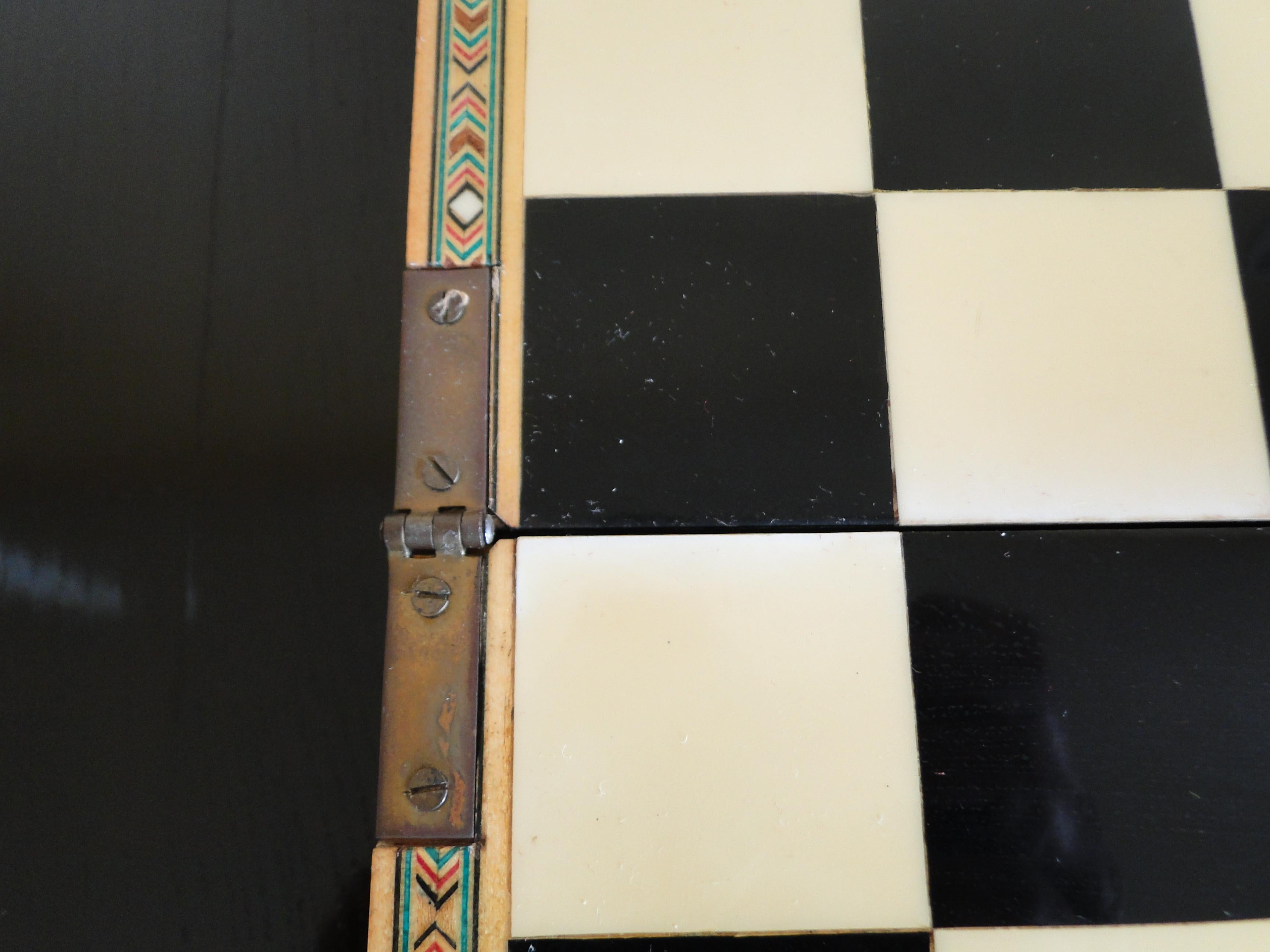 Syrian Inlaid Mosaic Chess Wooden Game Board Box 3