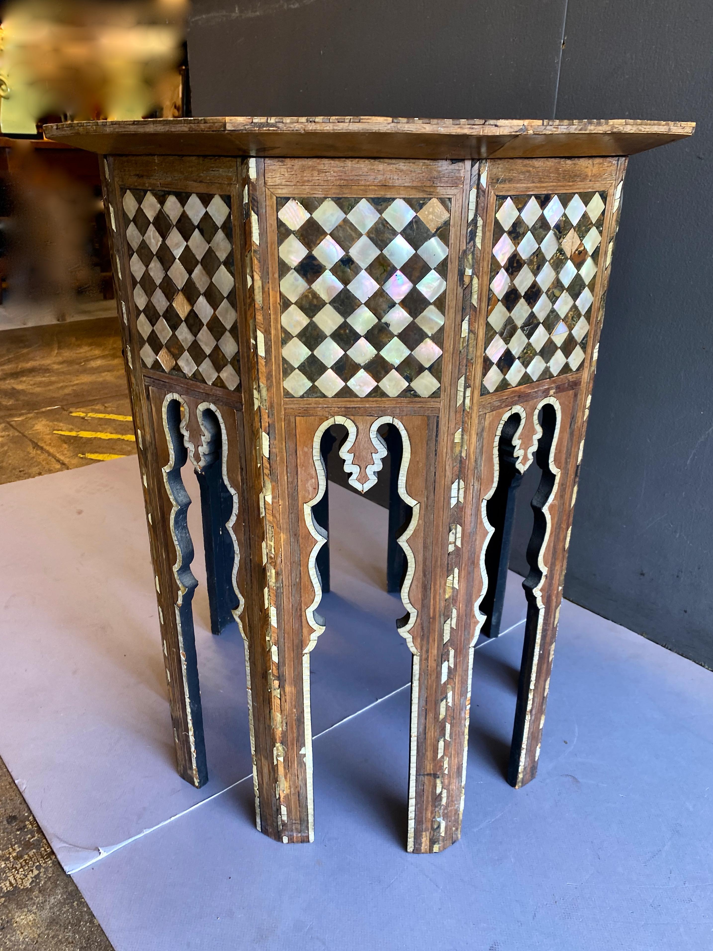 Syrian Inlaid Table, 19th Century For Sale 7
