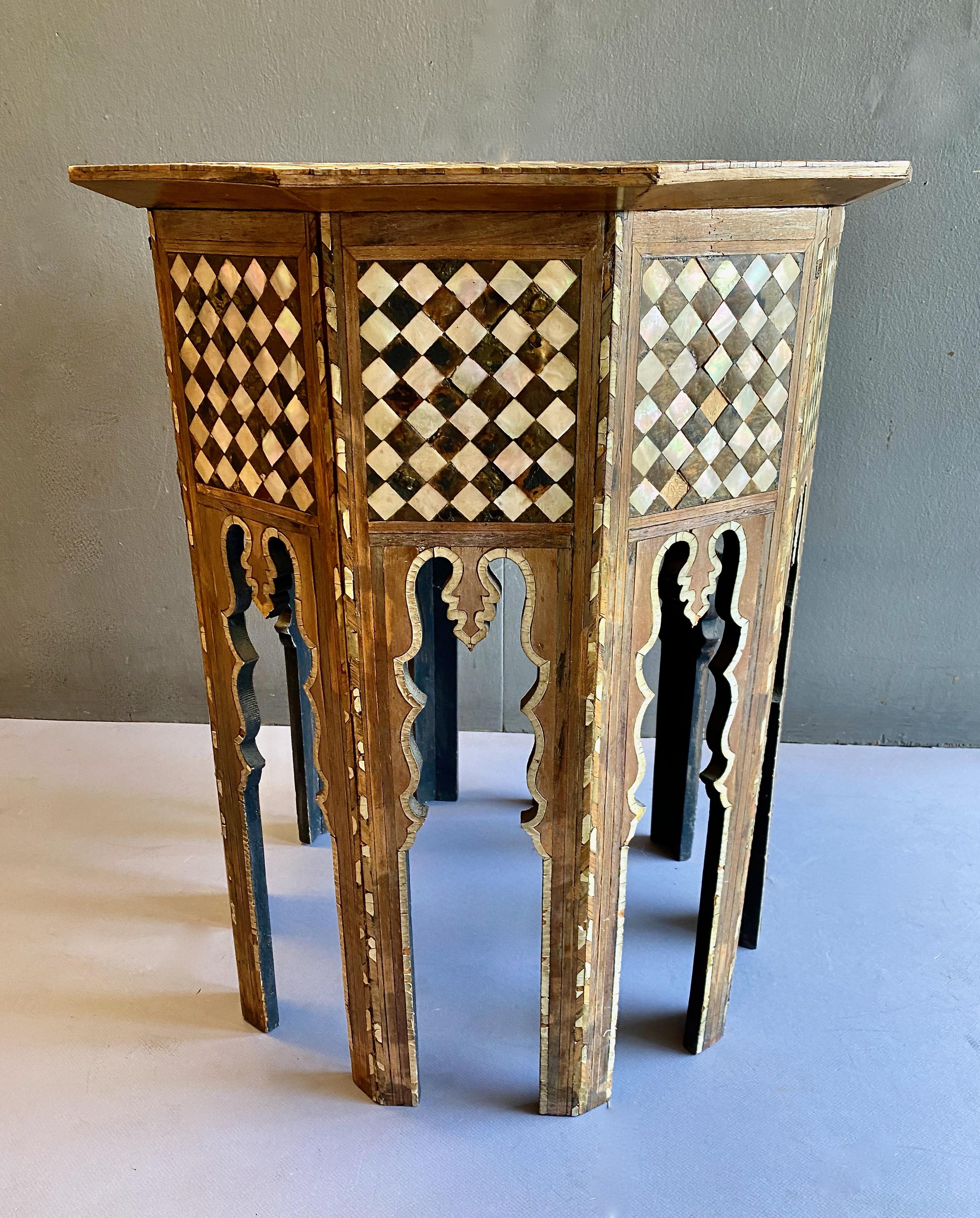 Syrian Inlaid Table, 19th Century For Sale 2