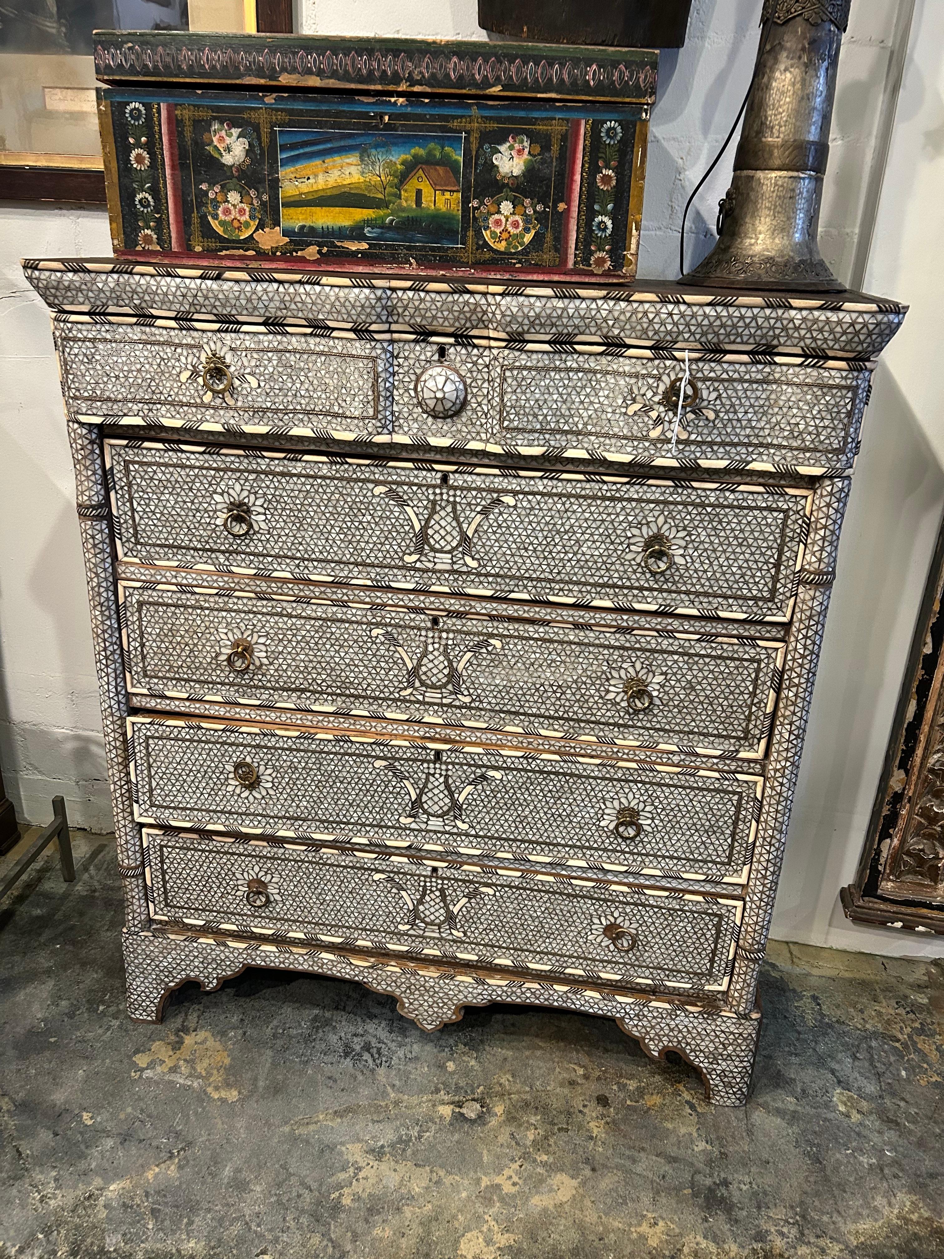 19th Century Syrian Inlay Dresser For Sale