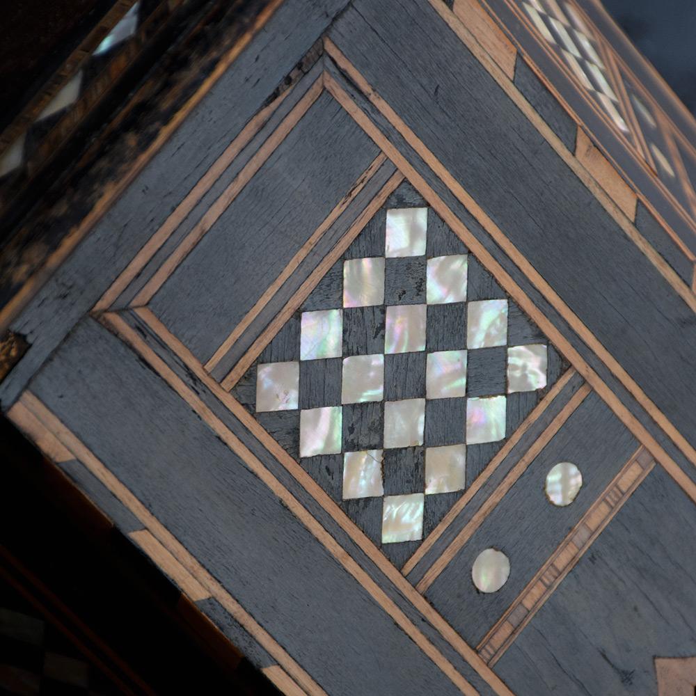 Hand-Crafted Syrian Marquetry Mother of Pearl Table