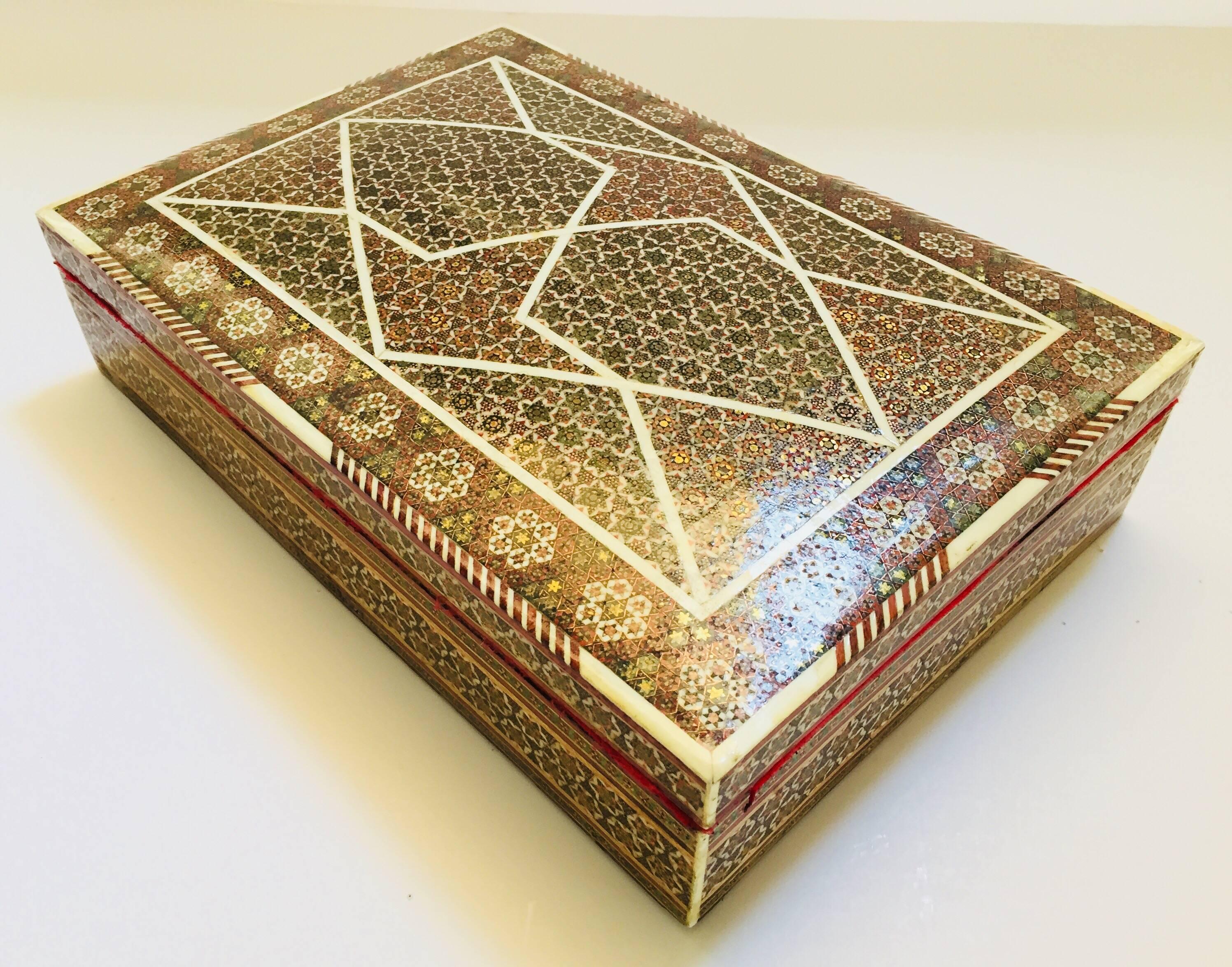 Islamic Syrian Mother-of-Pearl Bone Inlay Box
