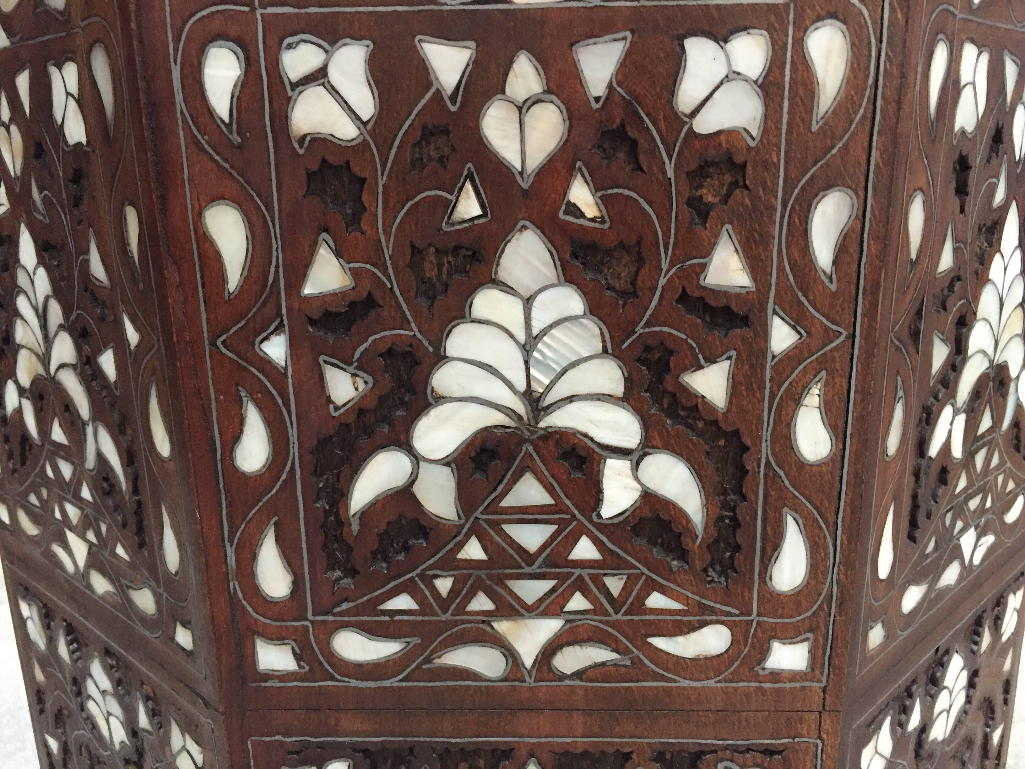 Syrian Mother-of-Pearl Inlaid Side Table 3