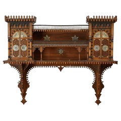 Syrian Mother of Pearl Inlaid Wall Cabinet