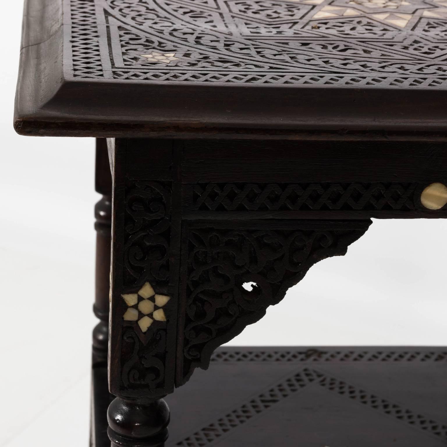 Syrian Mother-of-Pearl Inlay Side Table 1