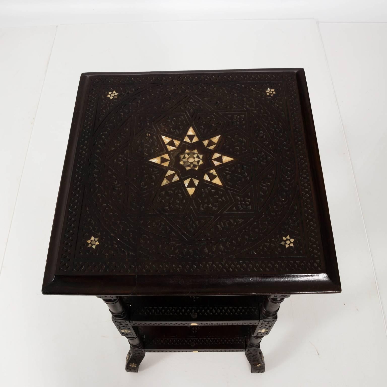 Syrian Mother-of-Pearl Inlay Side Table 3