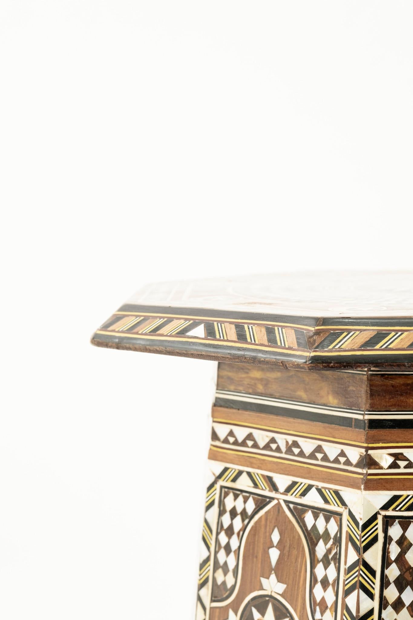 Mother-of-Pearl Syrian Octagonal Tables with Mother of Pearl Inlay