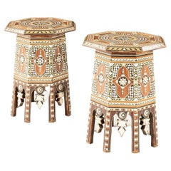 Syrian Octagonal Tables with Mother of Pearl Inlay