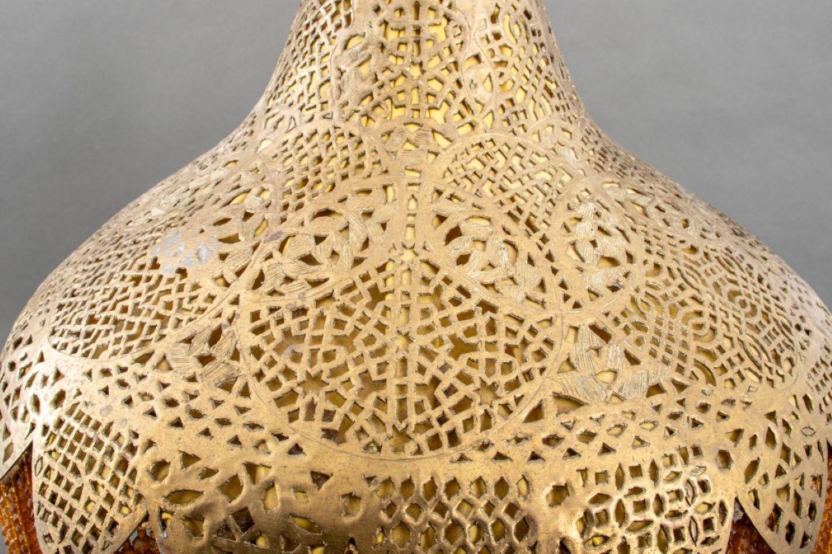 Lampe de table syrienne en laiton Pierce, vers 1920 en vente 6