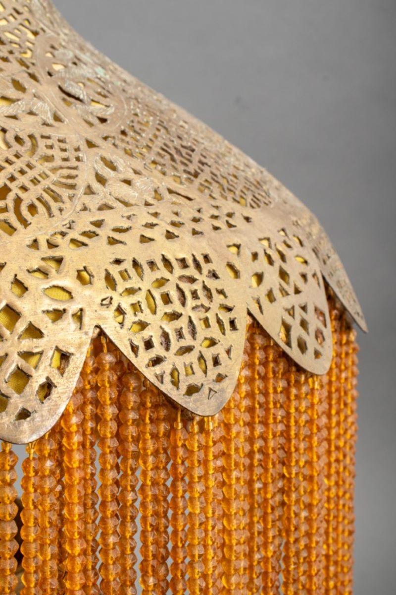 Lampe de table syrienne en laiton Pierce, vers 1920 en vente 8