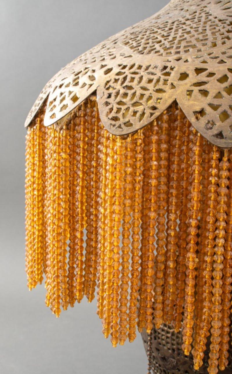 Lampe de table syrienne en laiton Pierce, vers 1920 en vente 1