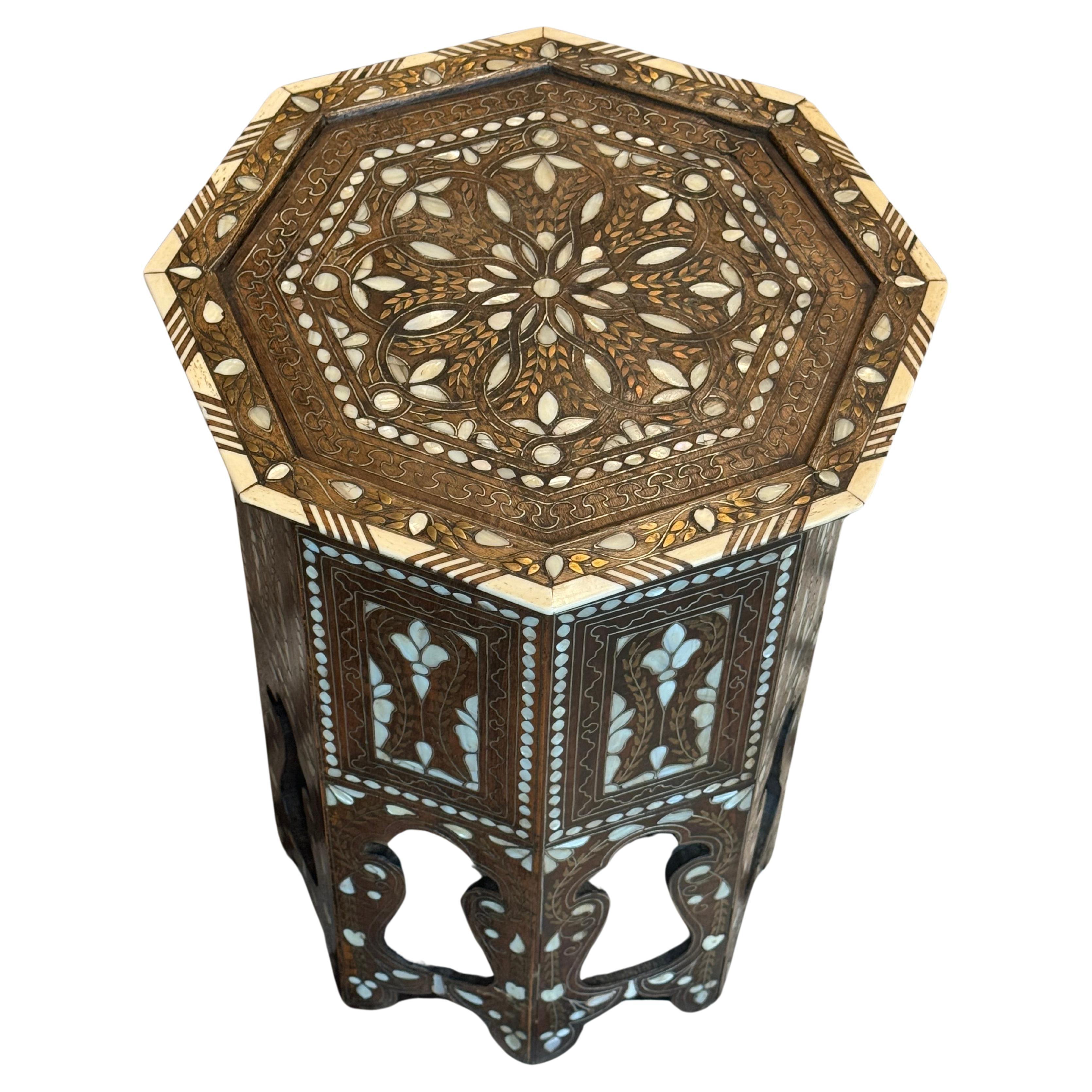 Syrian Rosewood, Mother-Of-Pearl, and Copper Inlayed Table, Circa 1900
Sourced from London, England by Martyn Lawrence Bullard
