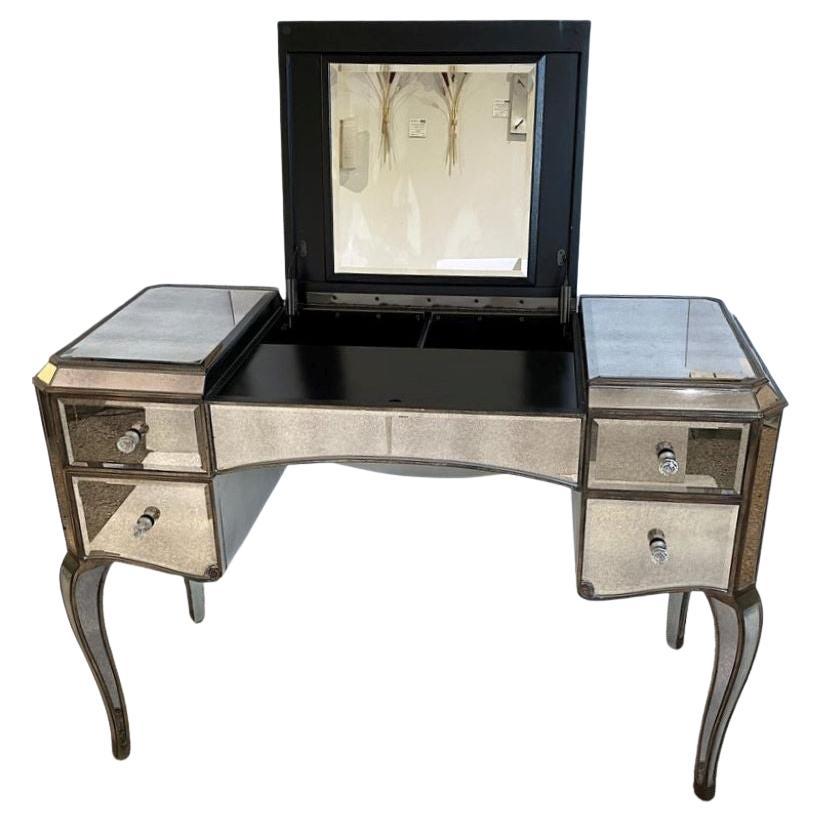 Syrie Maugham Style Art Deco Mirrored Vanity Table