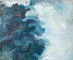 Vintage Abstracted Skyscape by Maine/NY Artist Syril Frank