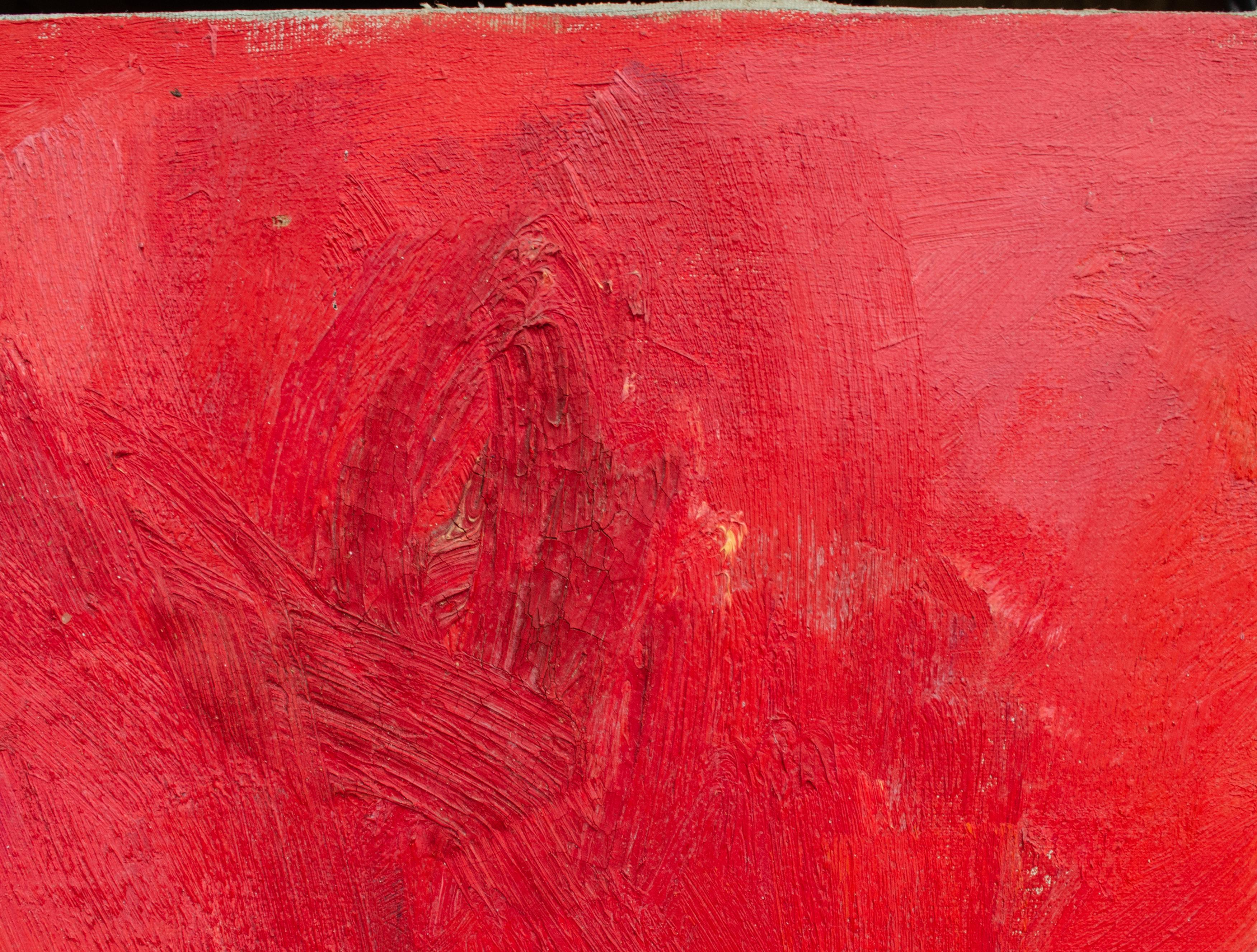 Fiery Abstraction, 1960s by NY Expressionist Syril Frank For Sale 3