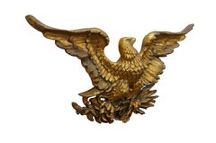 Syroco Mid Century Gold Gilt Federal American Bald Eagle Wall Plaque 37"