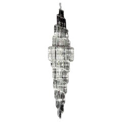 Syrus & Glacial 20 Light Chandelier in Polished Chrome and Crystal by Aggiolight