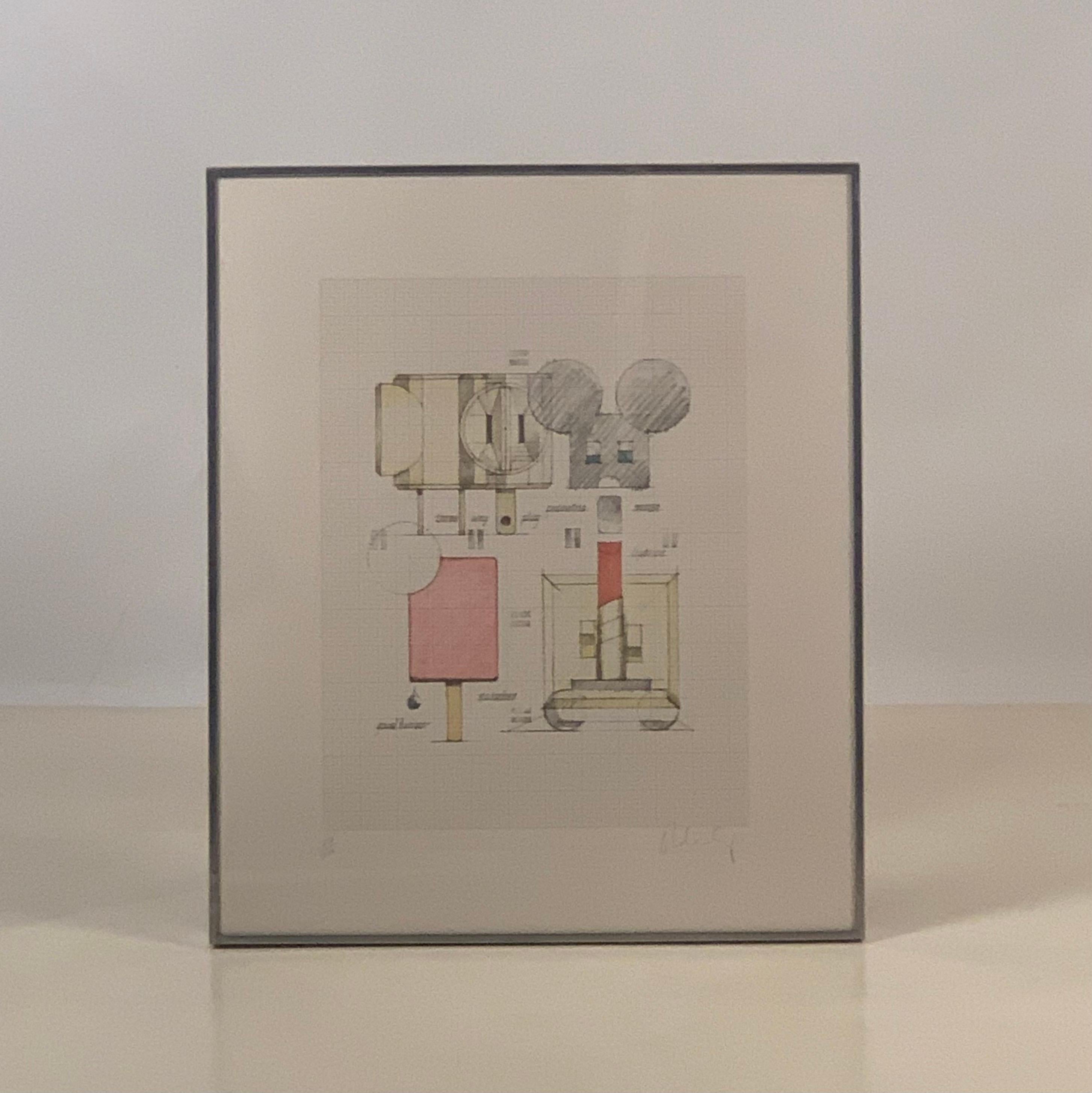 Claes Oldenburg
System Of Iconography - Plug, Mouse, Good Humor, Lipstick, Switches, 1970-1971
Signed Lower Right Corner
Numbered # 138/250, lower left corner

Beautifully framed in a high-end brushed aluminum frame.

Originally designed by