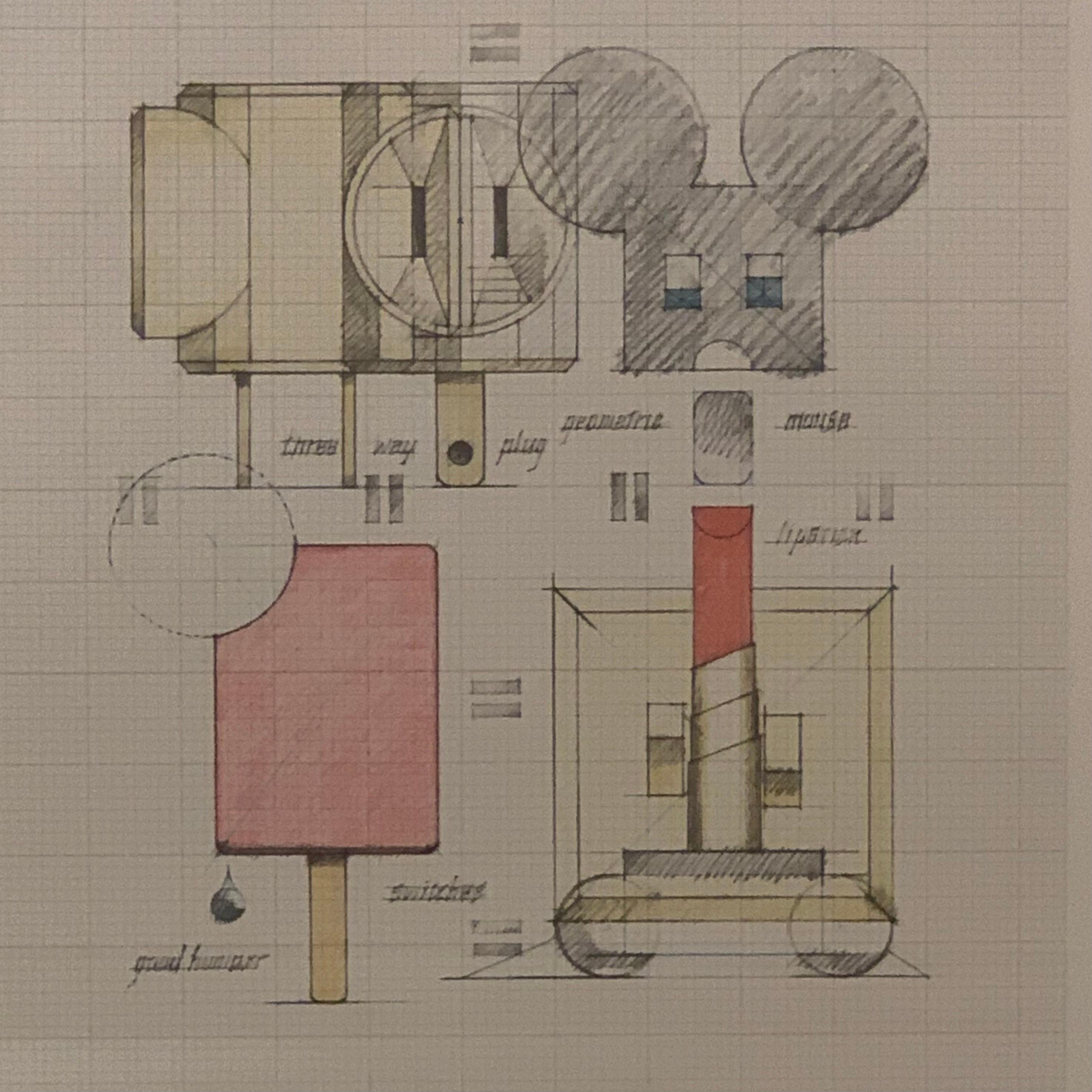 Modern System Of Iconography - Plug, Mouse, Good Humor, Lipstick, Switches, 1970-1971 For Sale