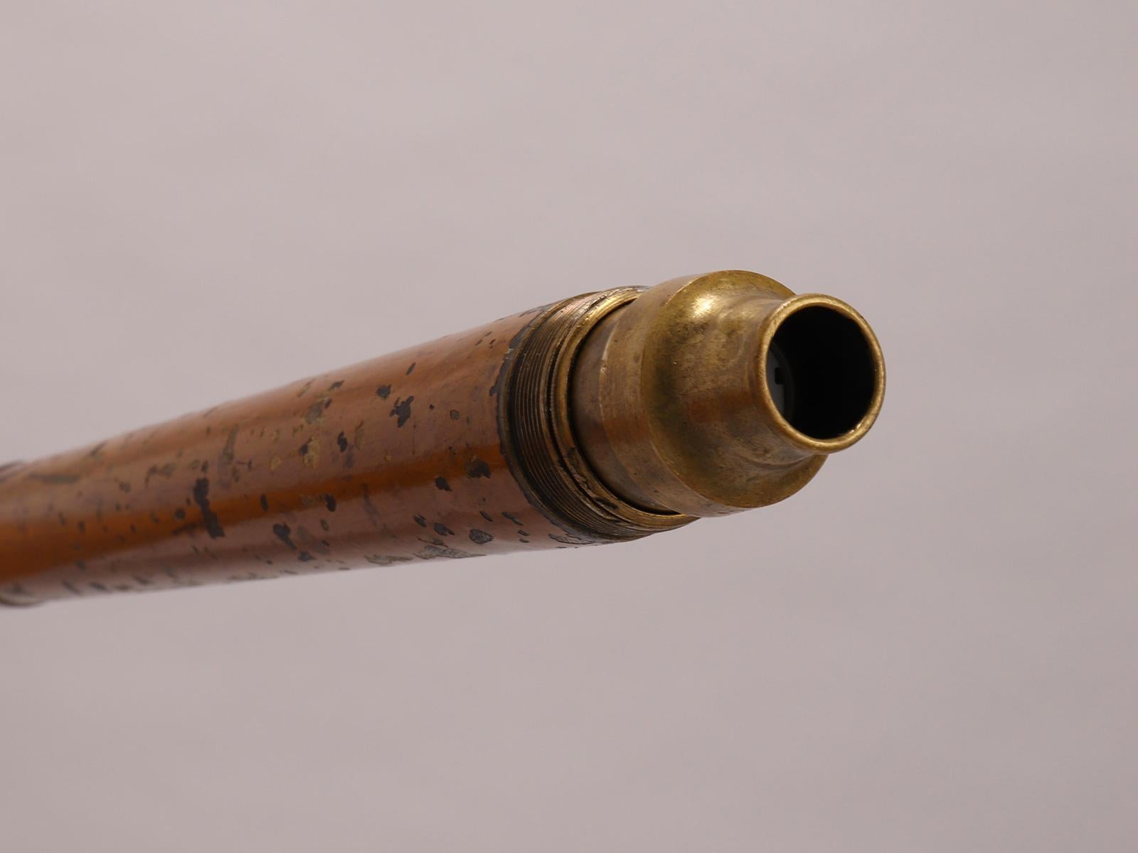 Ottone Bastone da passeggio del sistema, un telescopio, Inghilterra 1880. in vendita