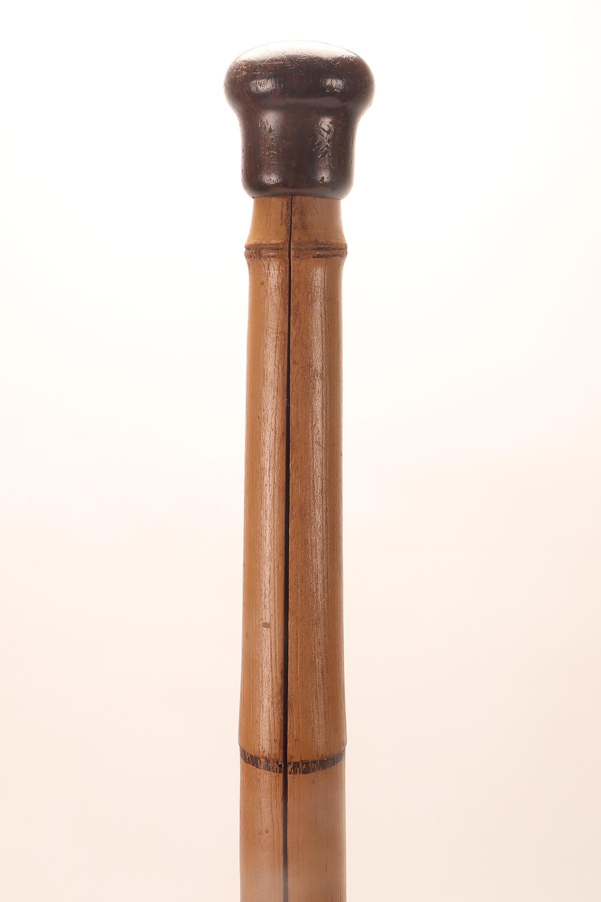 System walking stick, fisherman’s seat, France 1900.  In Good Condition For Sale In Milan, IT