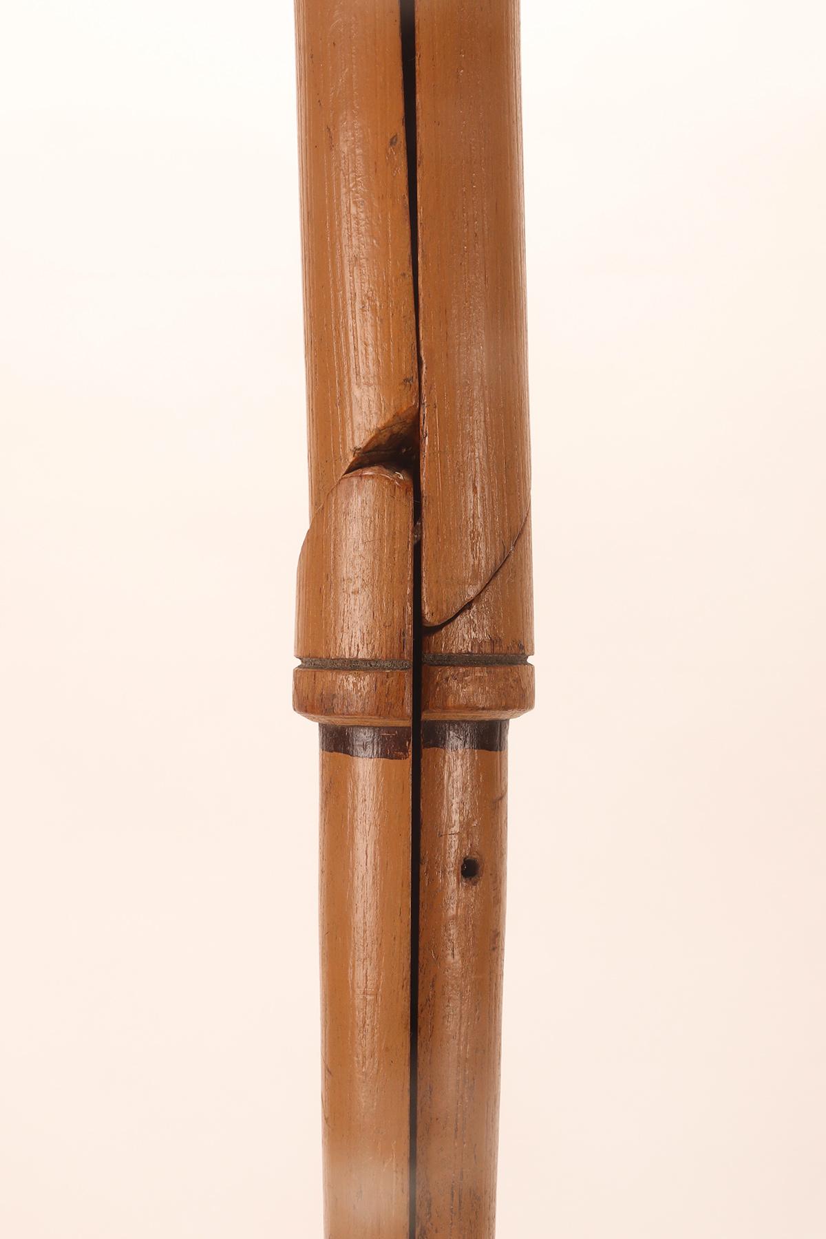 Fabric System walking stick, fisherman’s seat, France 1900.  For Sale