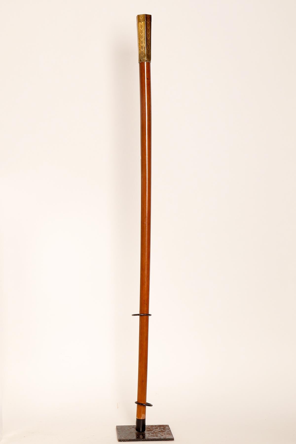 System walking stick, matches candle holder, France 1900.  For Sale 5