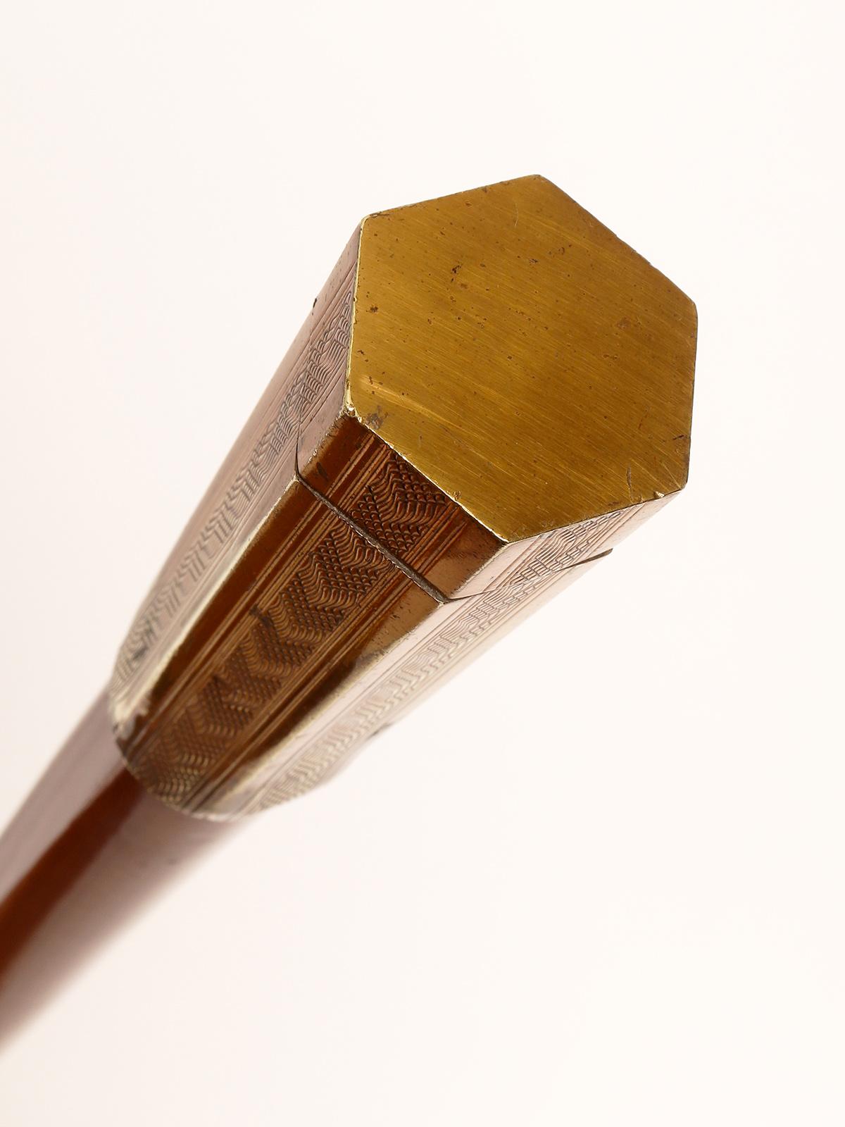 System walking stick, matches candle holder, France 1900.  For Sale 2