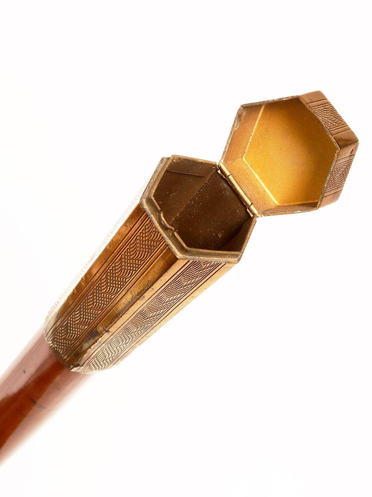 System walking stick, matches candle holder, France 1900.  For Sale 3