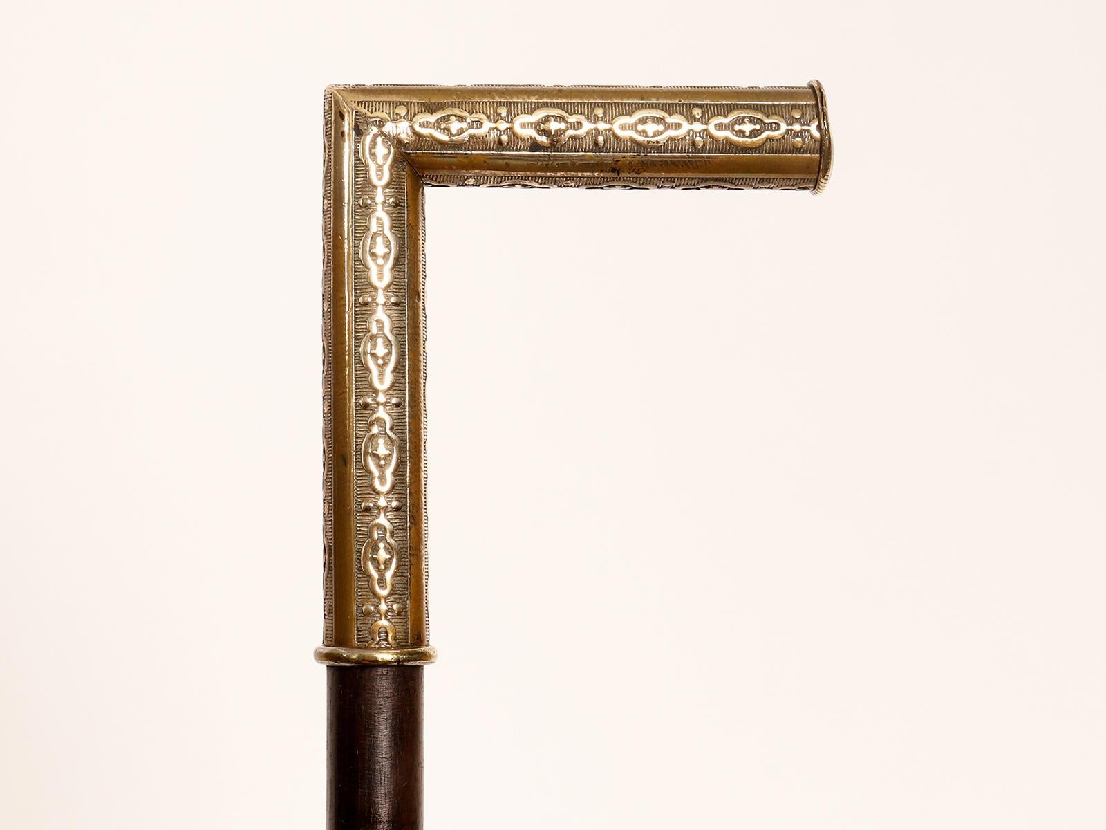 Italian System walking stick, matches holder, Italy 1880.  For Sale