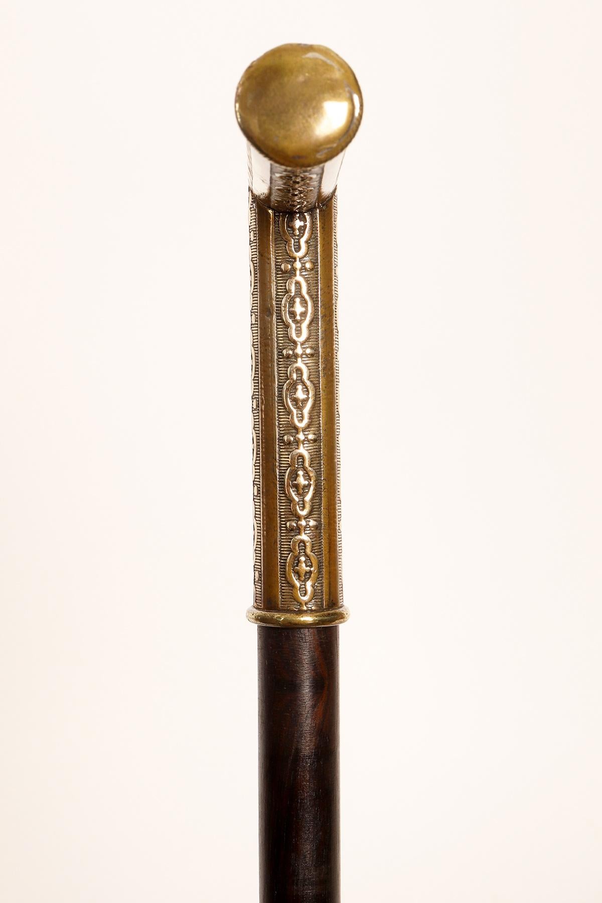 System walking stick, matches holder, Italy 1880.  For Sale 2