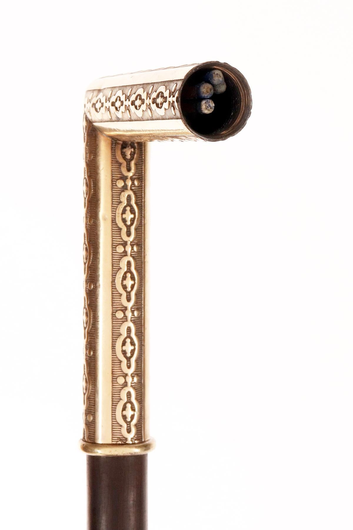 System walking stick, matches holder, Italy 1880. For Sale 3