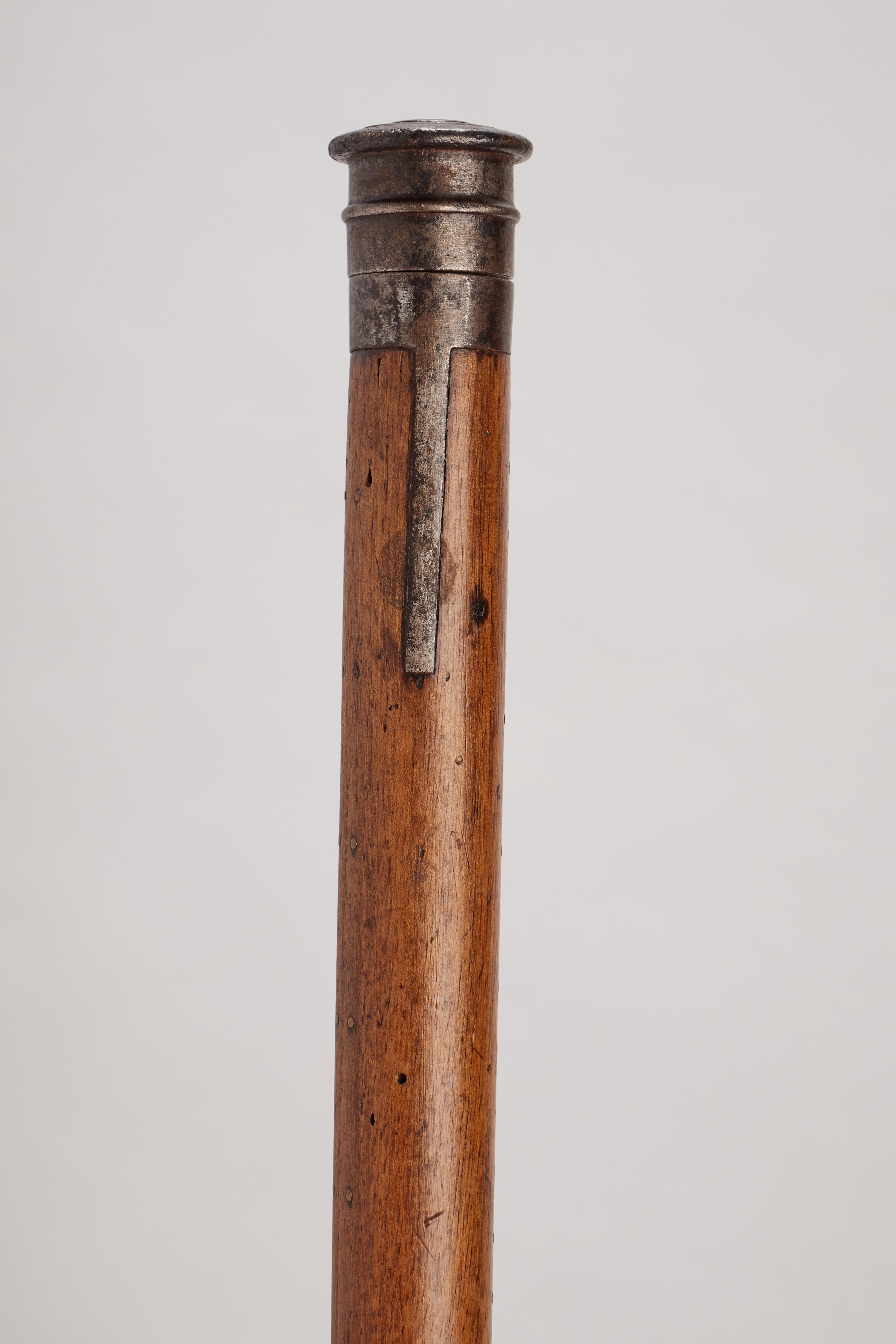 System  walking stick with grain measuring the function, France 1820.  For Sale 3
