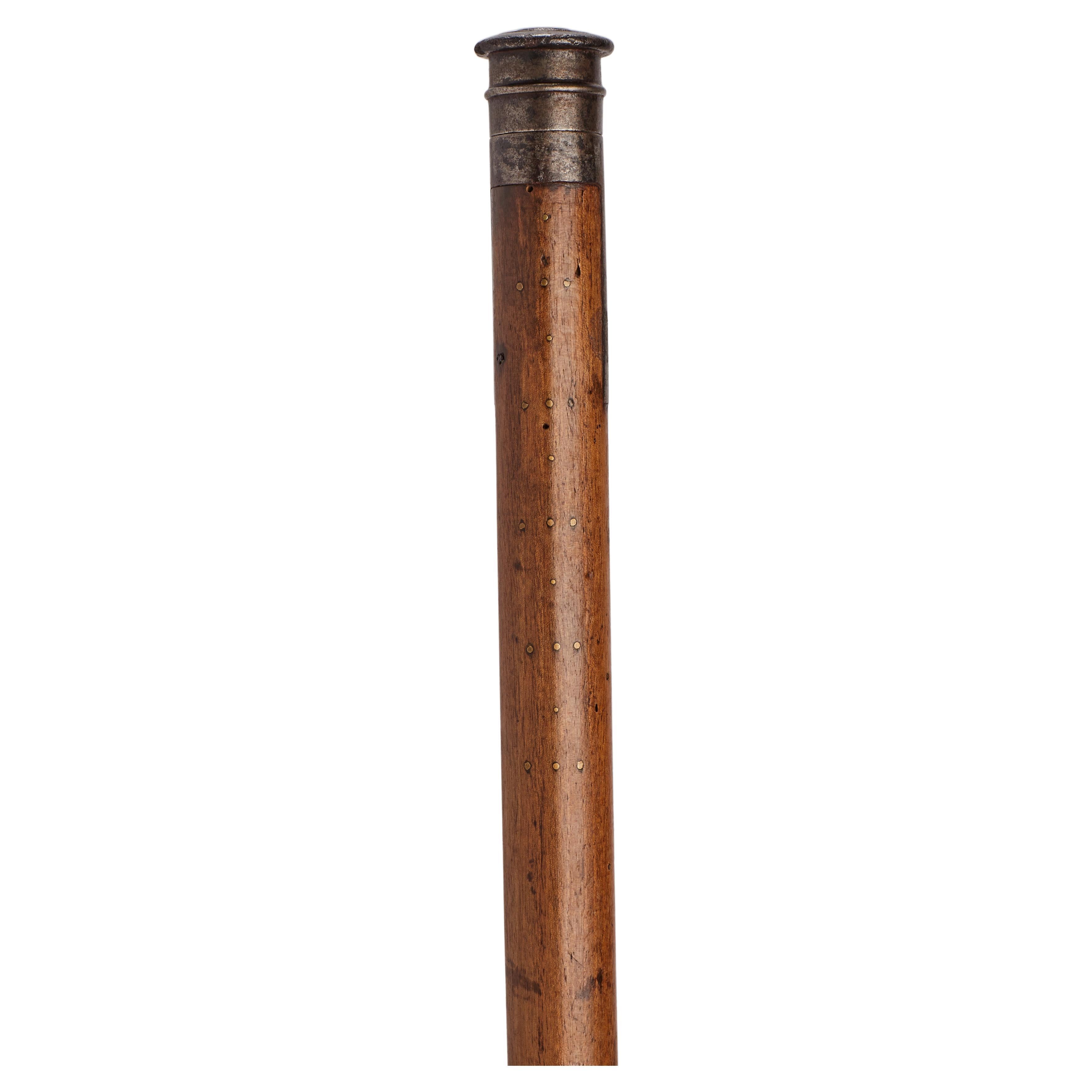 System  walking stick with grain measuring the function, France 1820.  For Sale