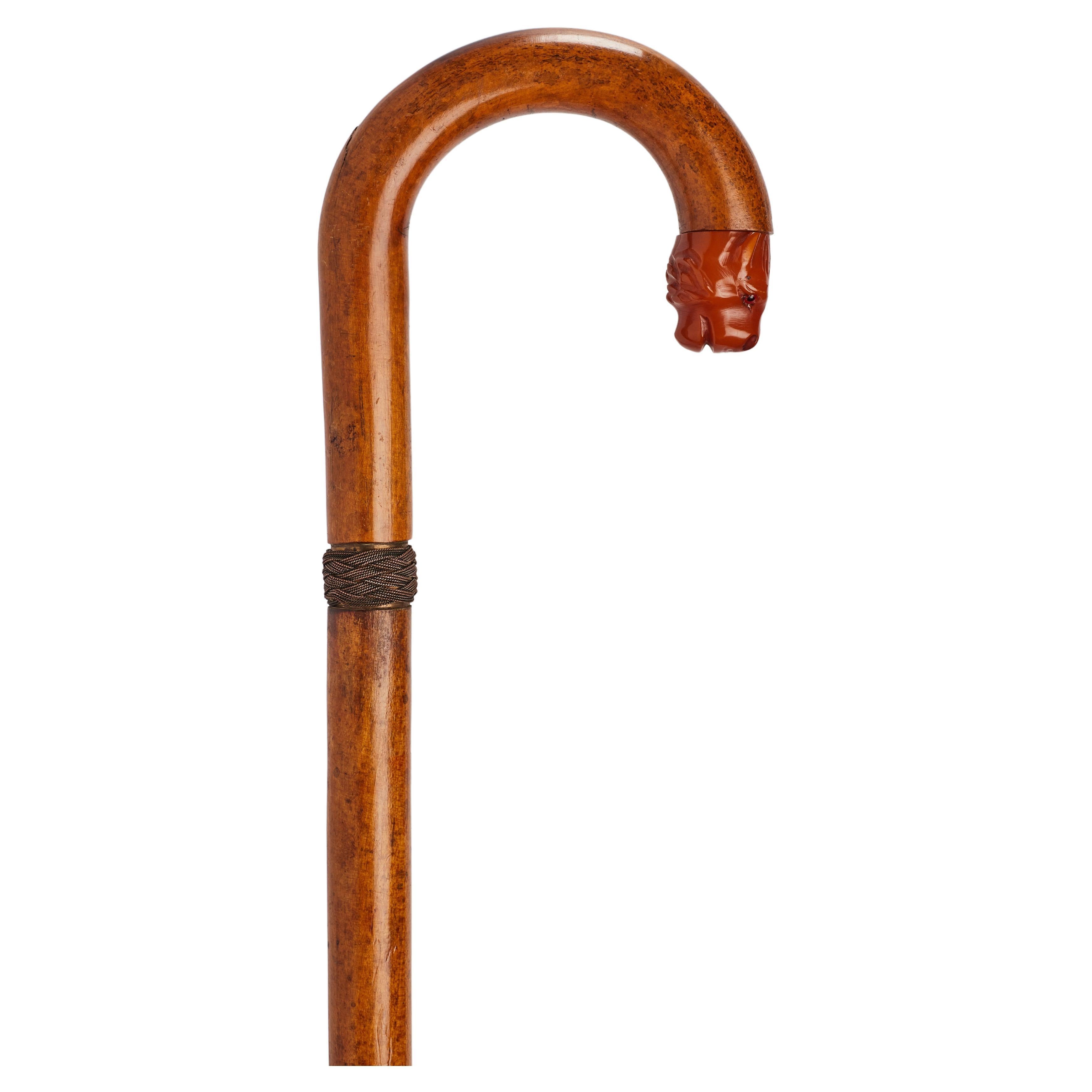 System walking stick with light, England 1920.  For Sale