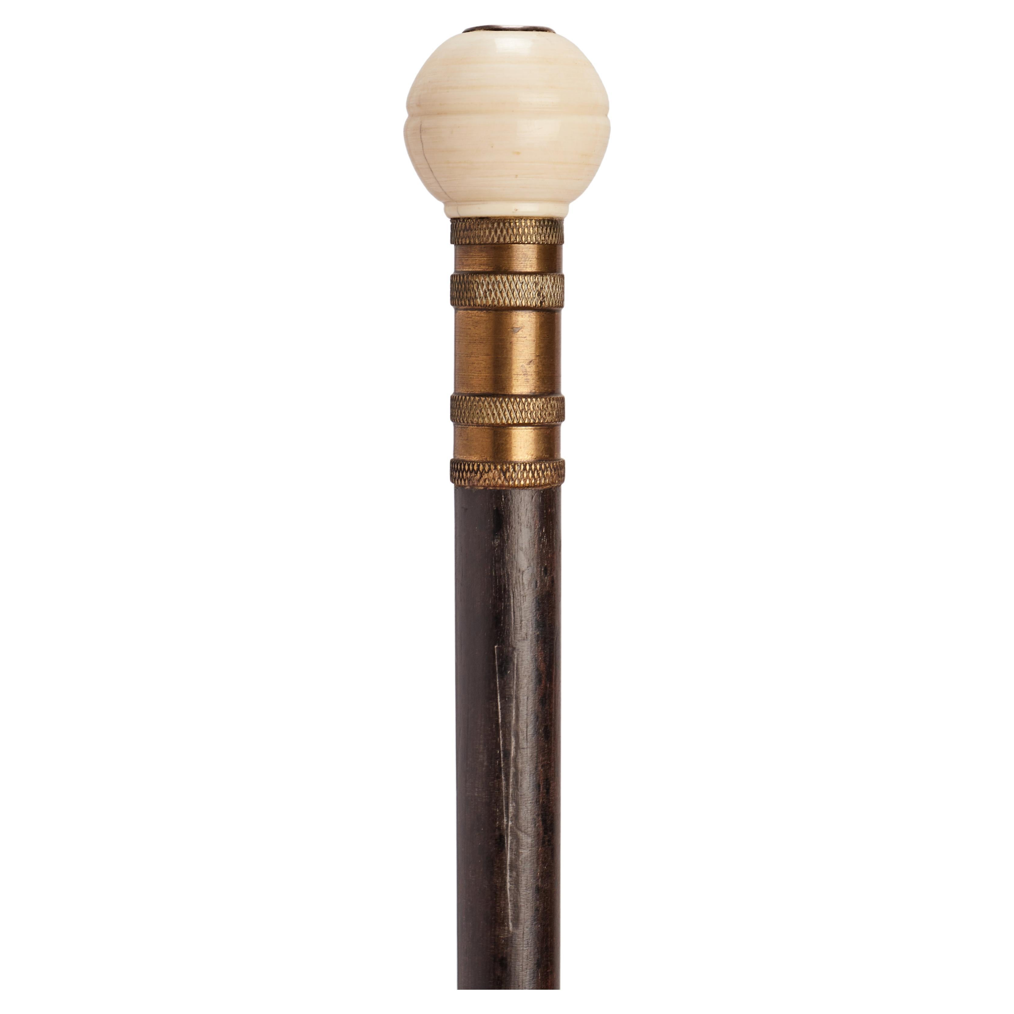 System walking stick with lighter function, France 1890.