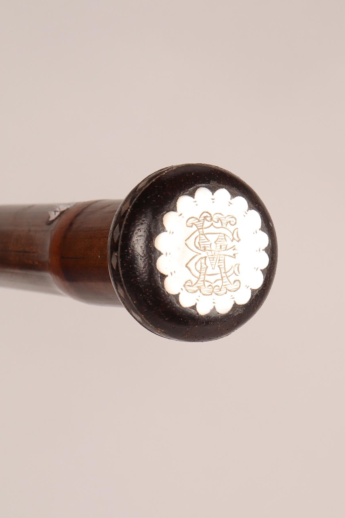 System walking stick with the function of a musical instrument. France 1890.  For Sale 8