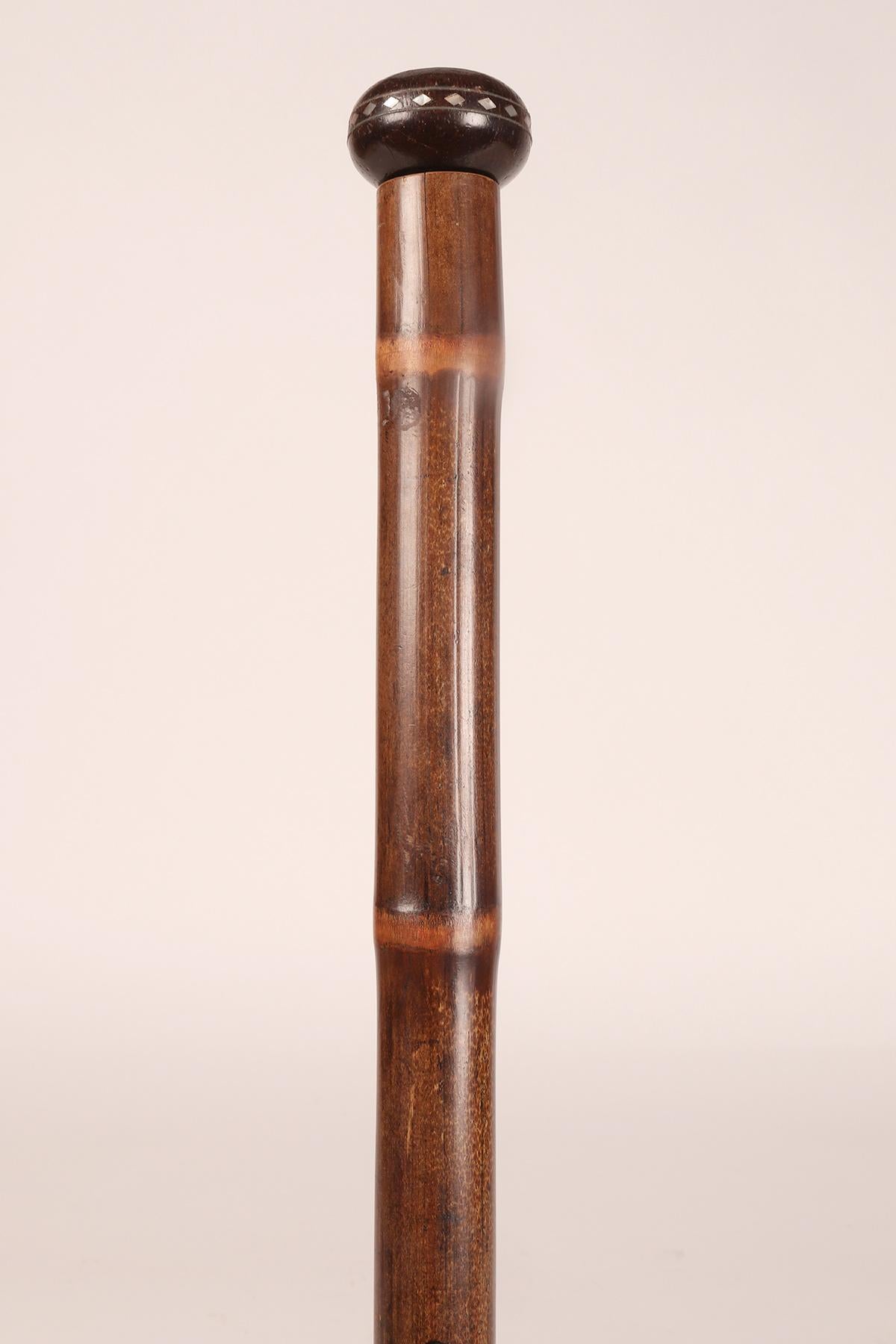 French System walking stick with the function of a musical instrument. France 1890. For Sale