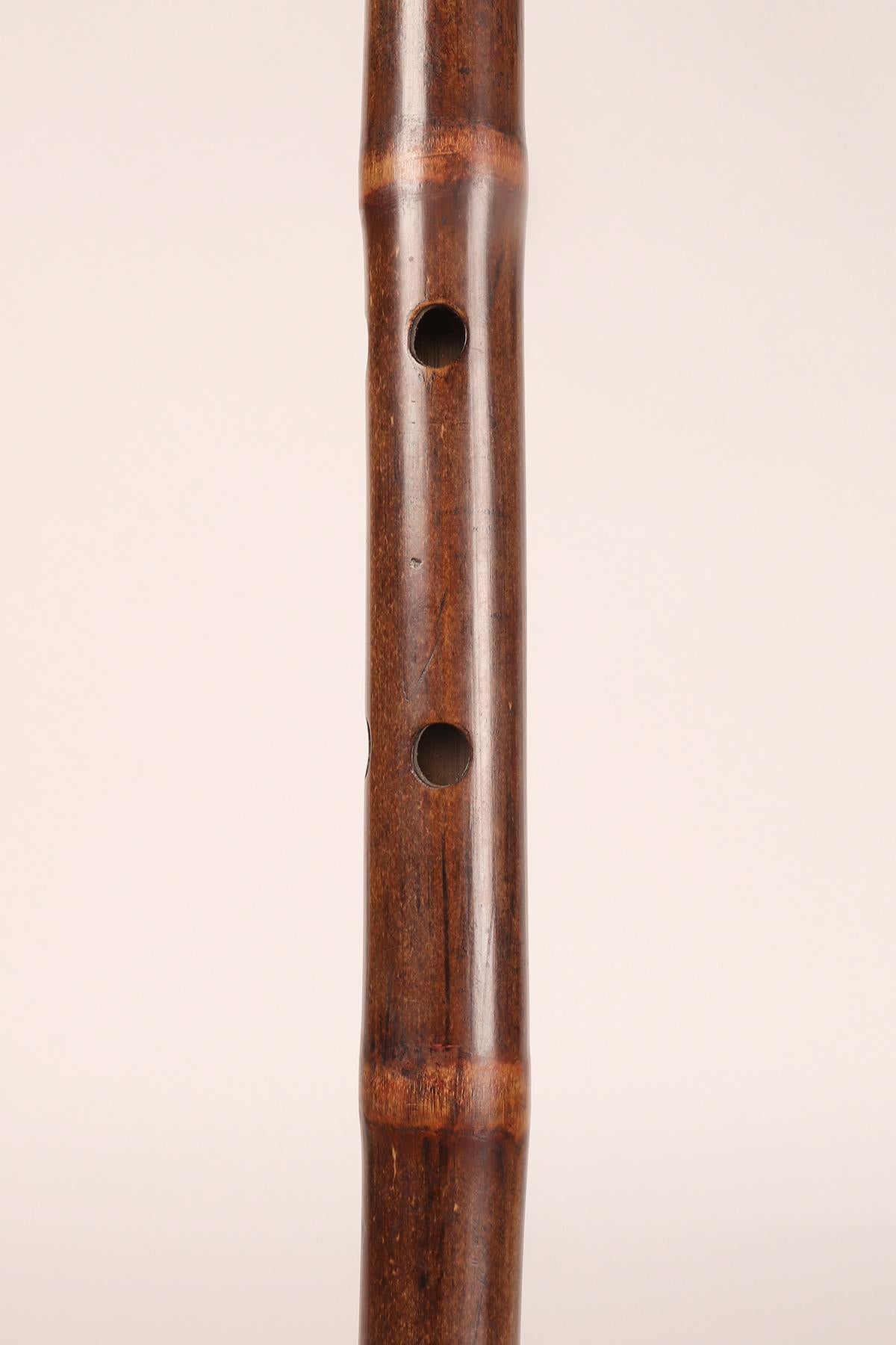 Brass System walking stick with the function of a musical instrument. France 1890.  For Sale