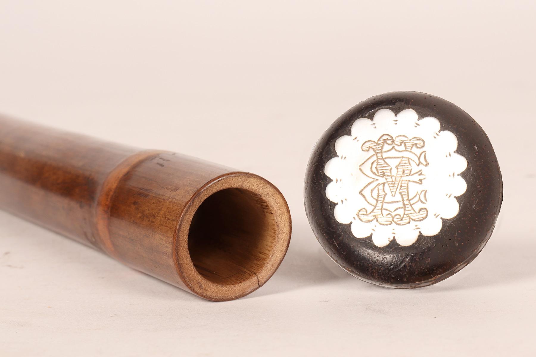System walking stick with the function of a musical instrument. France 1890. For Sale 1