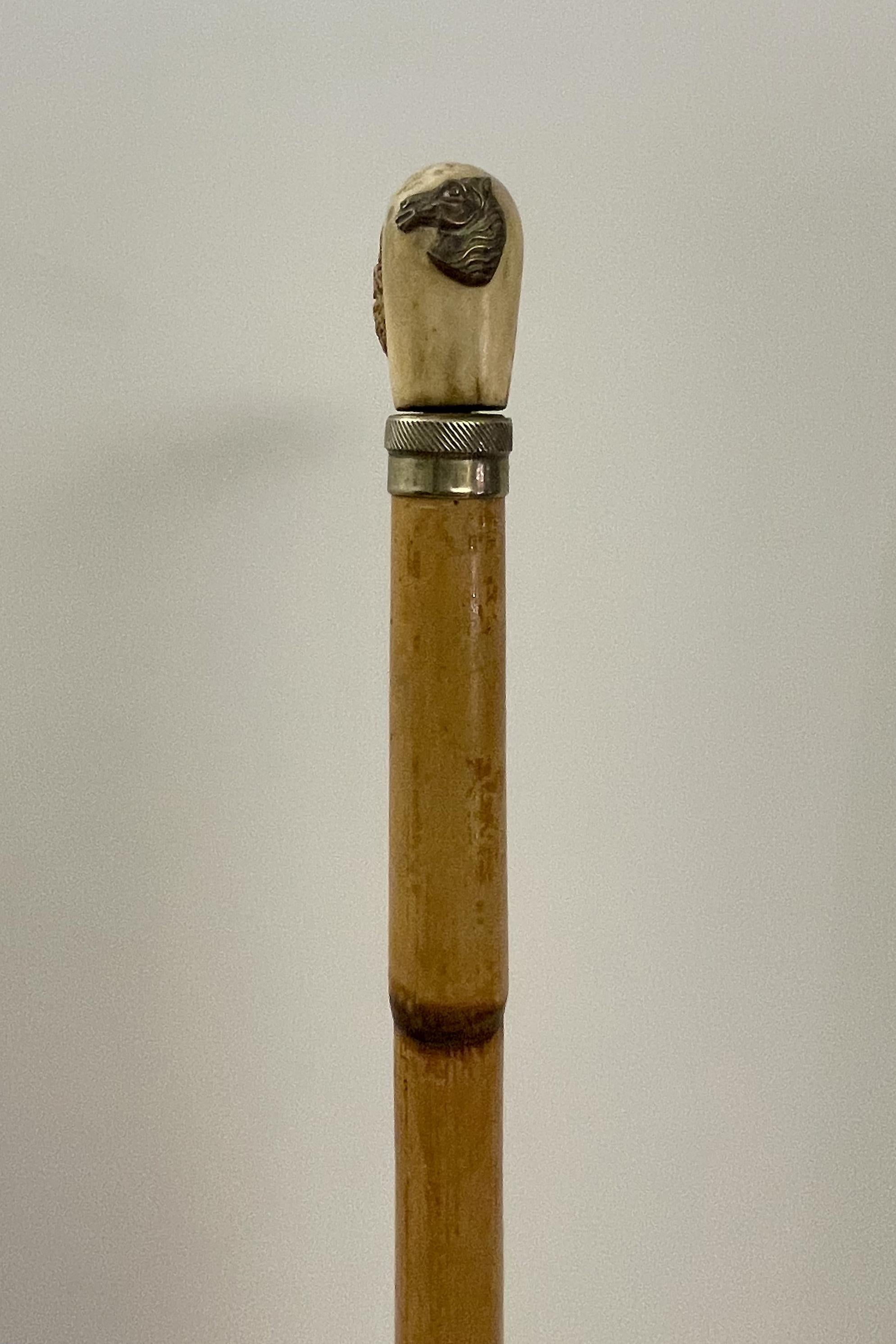 System walking stick with the function of measuring device, France 1890.  For Sale 4