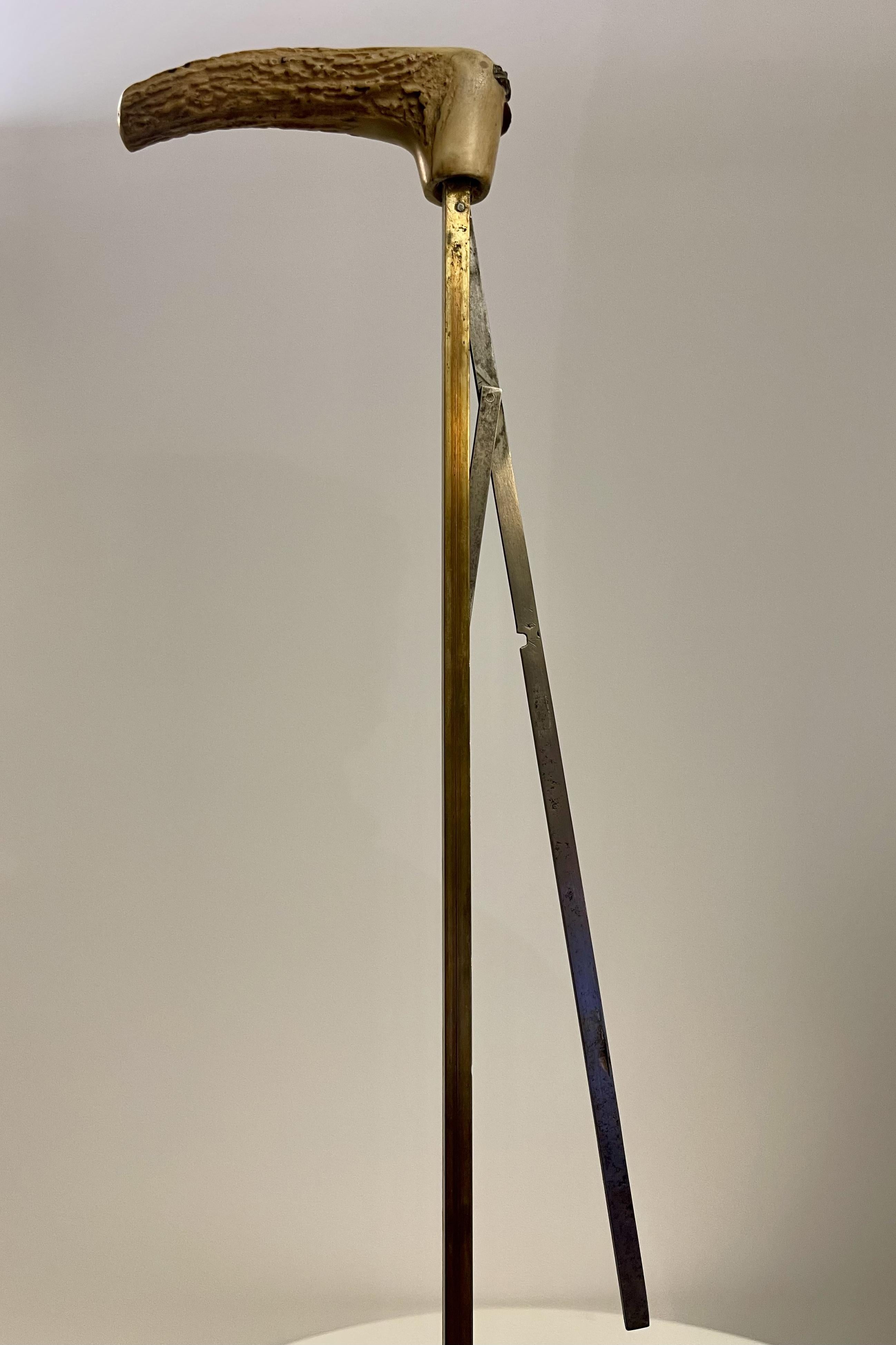 System walking stick with the function of measuring device, France 1890. For Sale 9