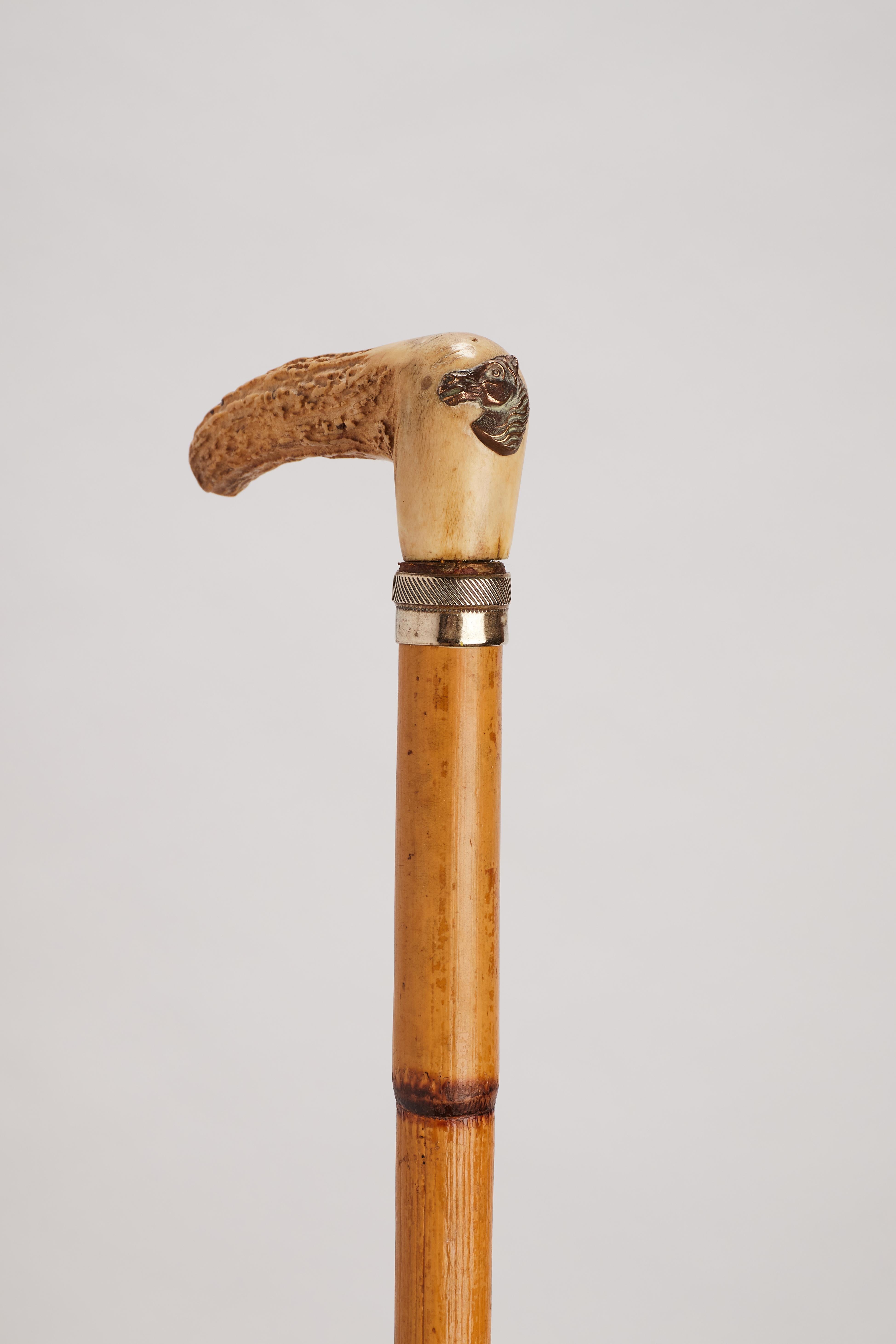 System walking stick with the function of measuring device, France 1890.  In Good Condition For Sale In Milan, IT