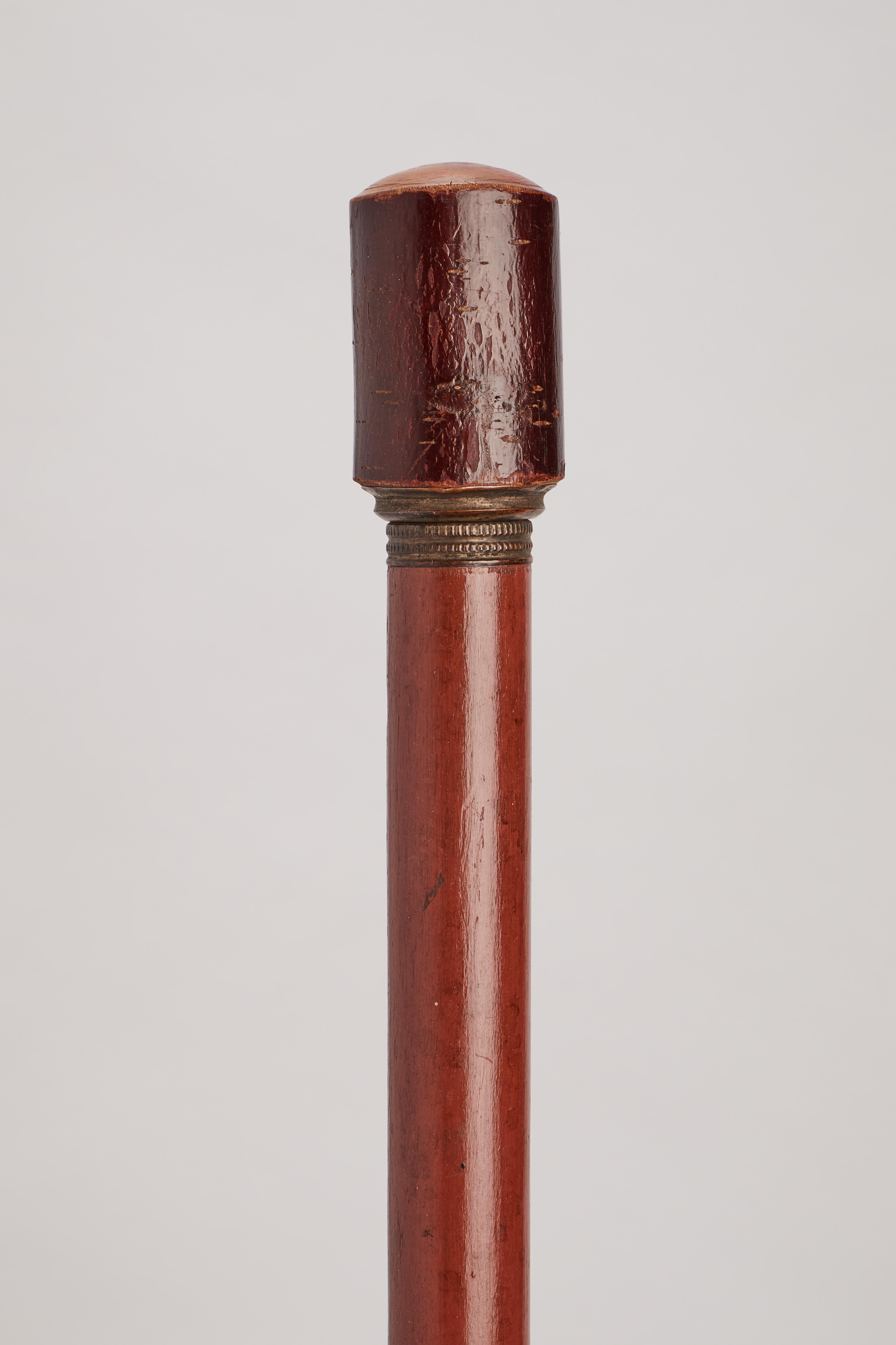 French System walking stick with the function of smoking pipe, France 1900. For Sale