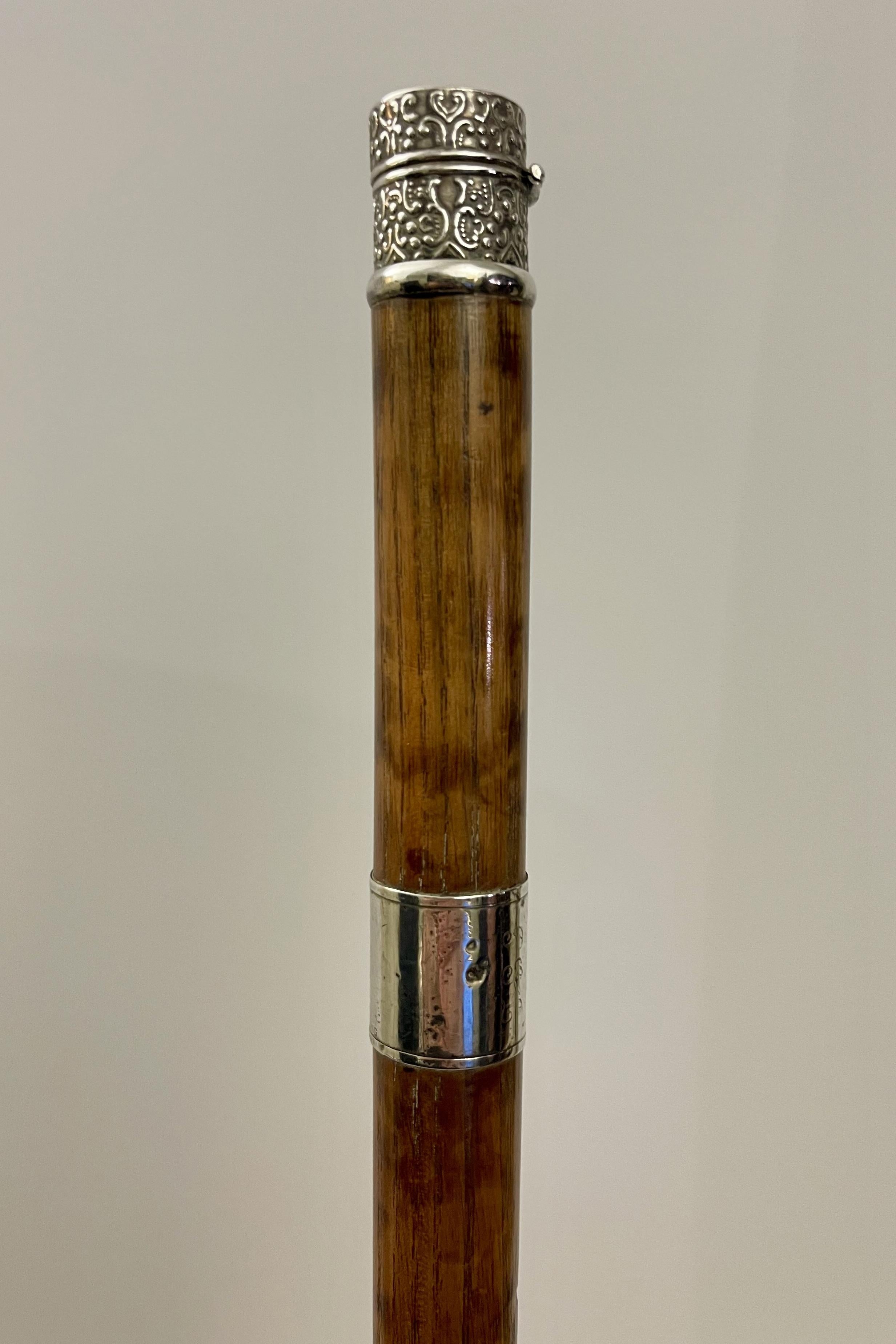System walking stick with thimble holder function, USA 1900.  For Sale 6