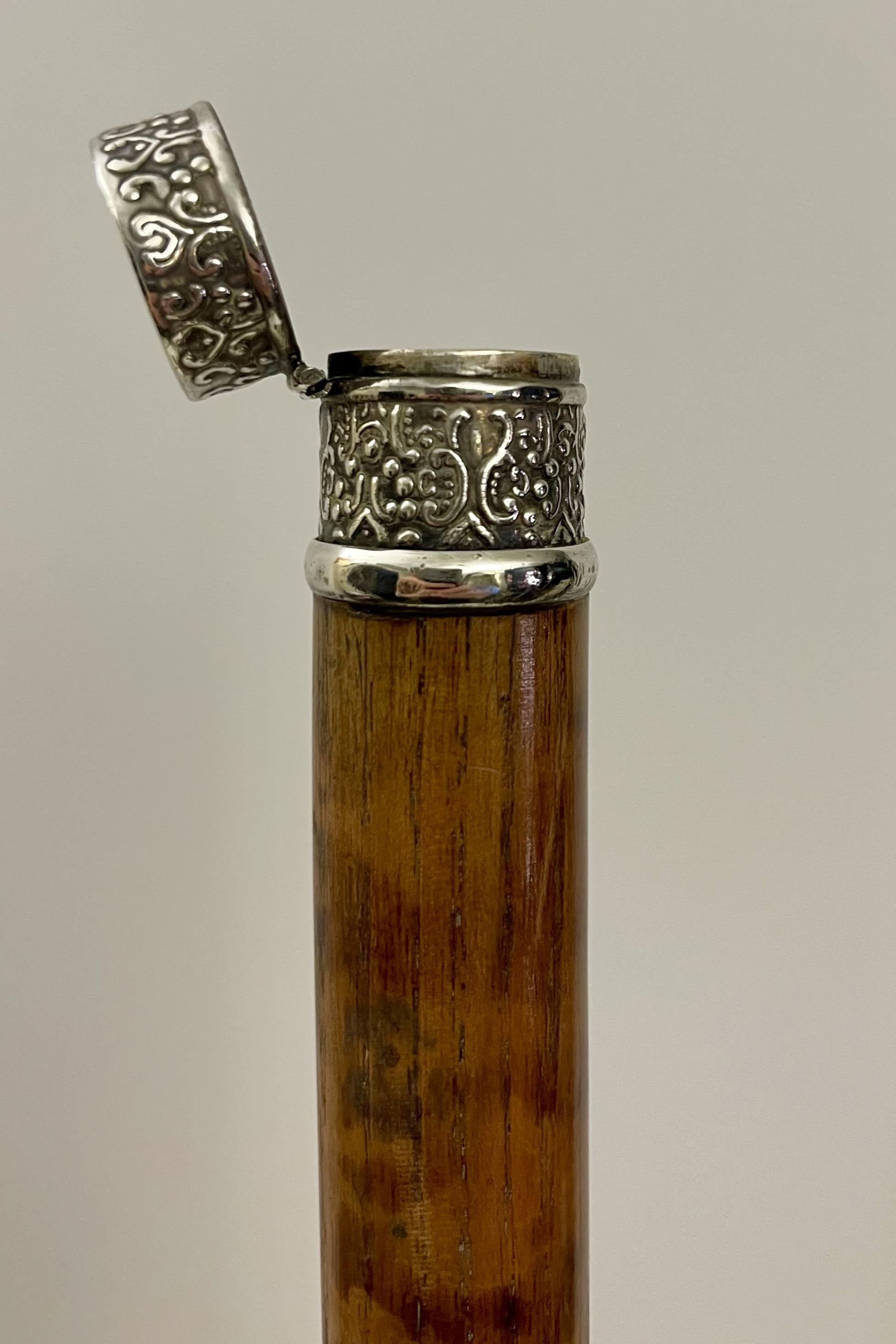 System walking stick with thimble holder function, USA 1900.  For Sale 1