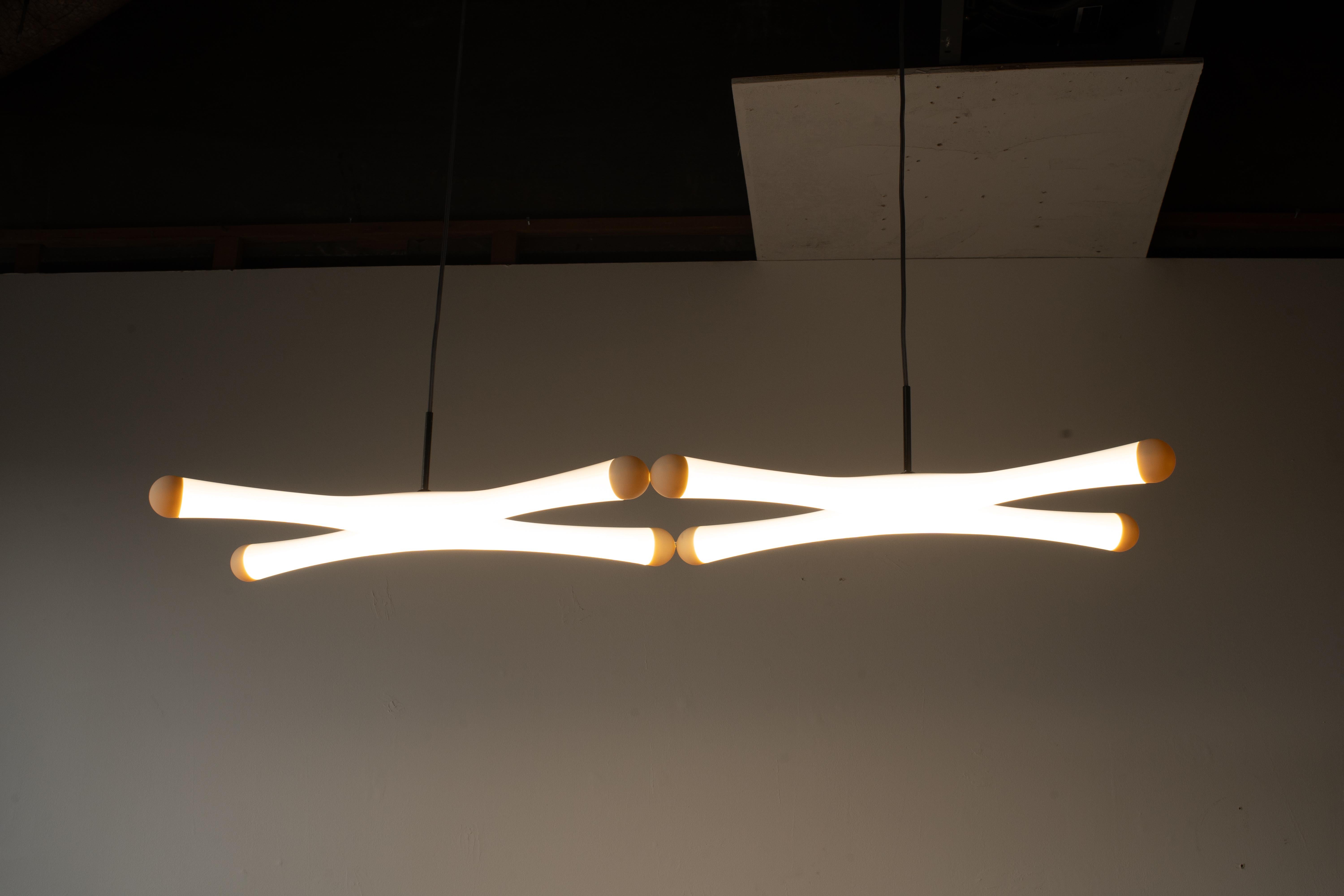 XXIe siècle et contemporain Lampe à suspension System X Ross Lovegrove style Y2K design ère spatiale en vente