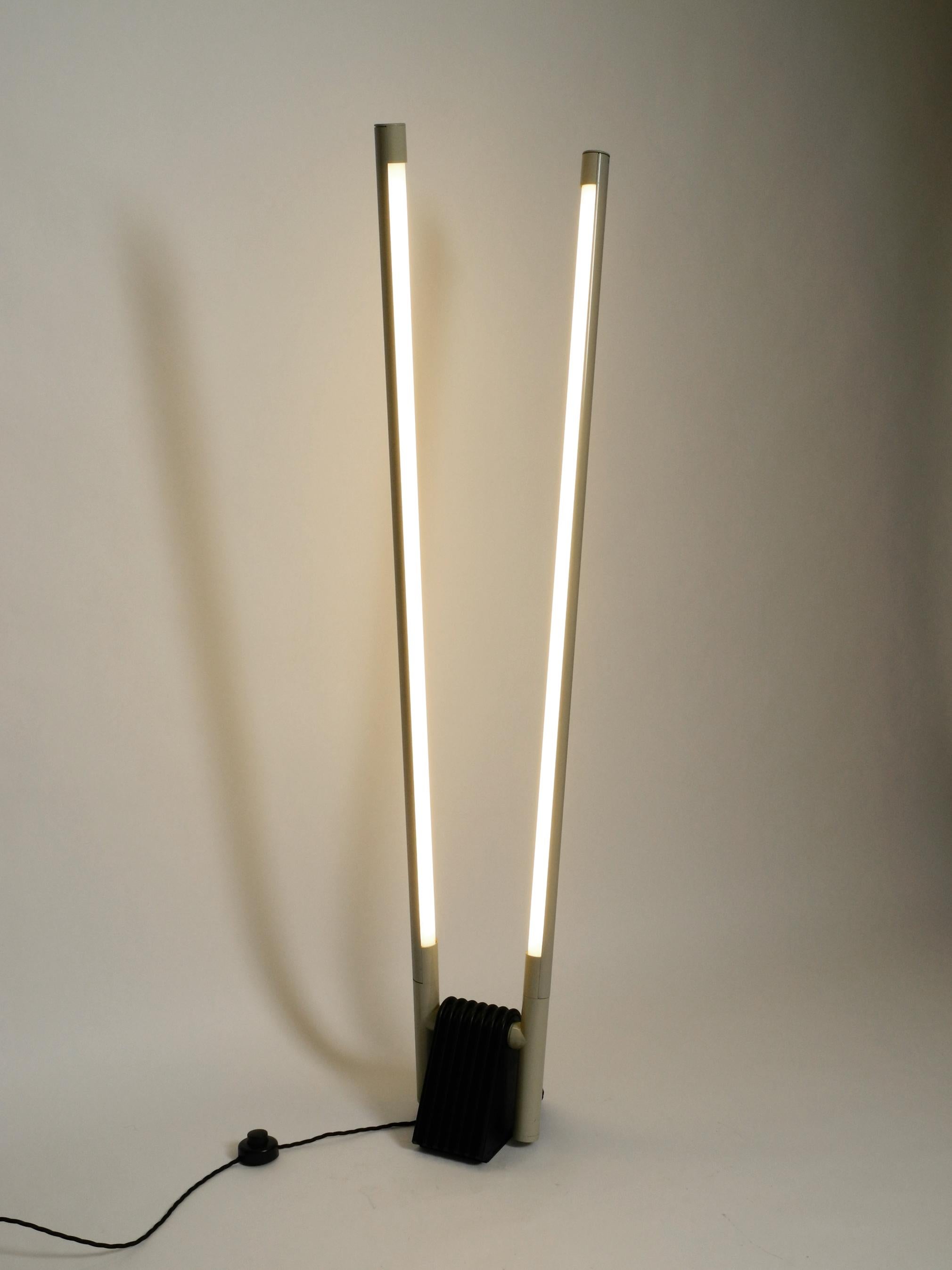 Post-Modern Systema Flu Neon Tube Floor Lamp Design Rodolfo Bonetto for Luci, 1981